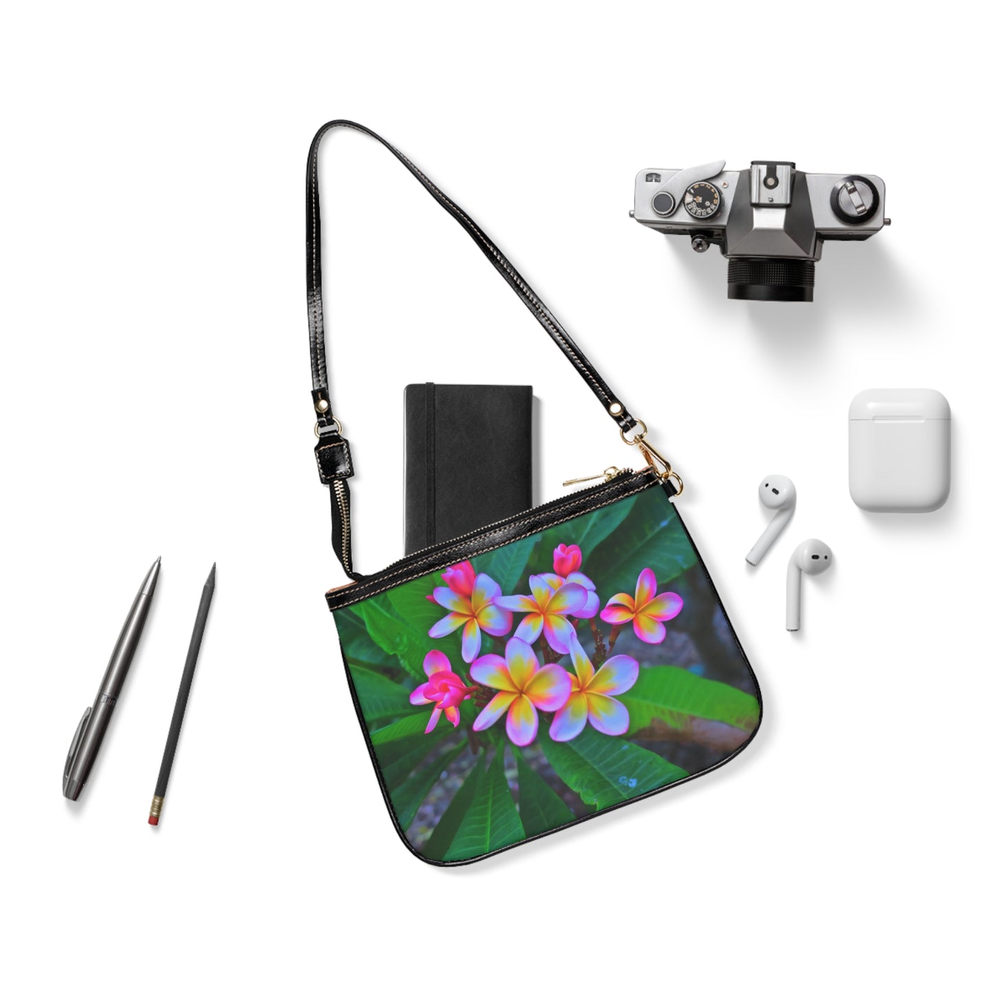 Tropical Small Shoulder Bag | Stylish Crossbody Purse / Hawaiian Flowers