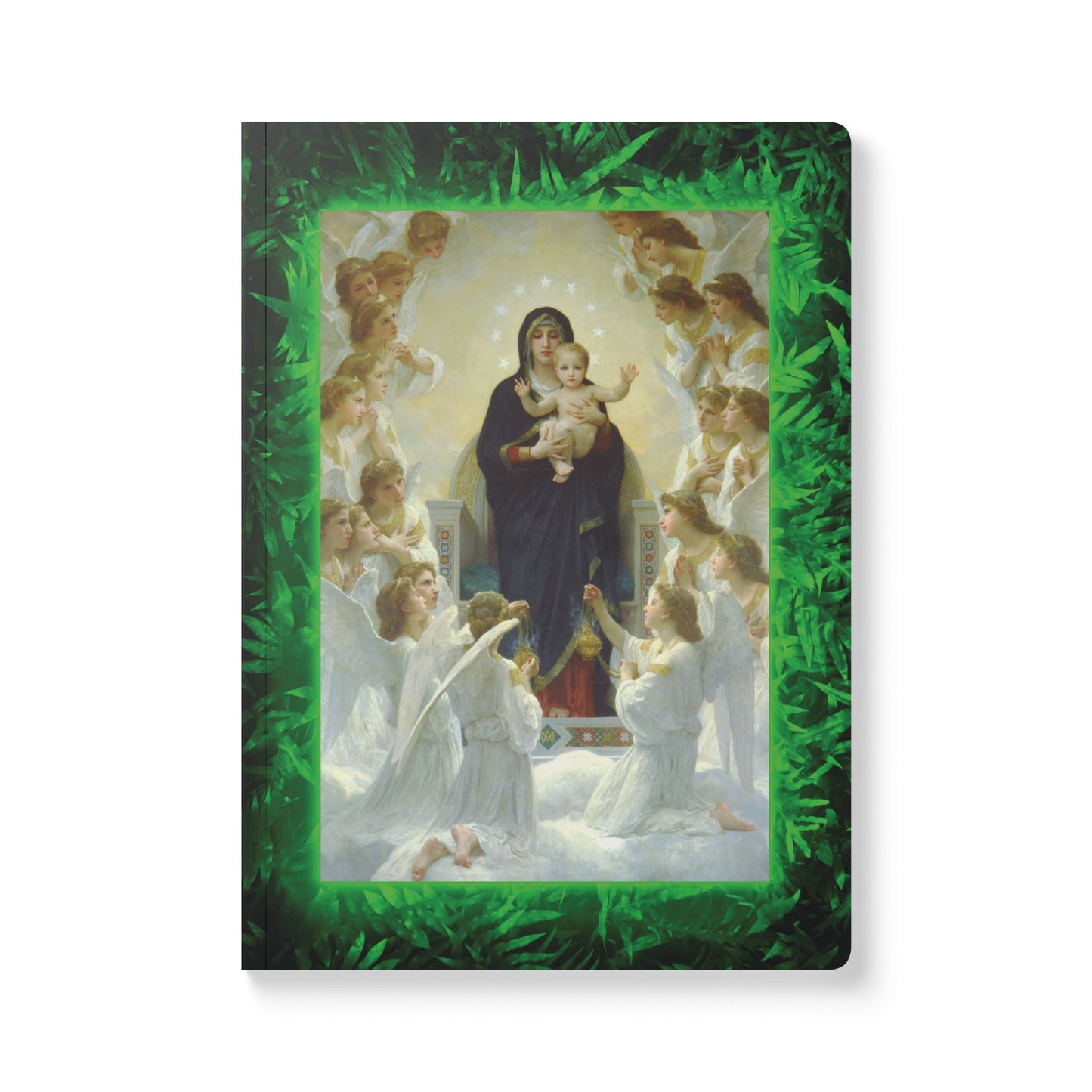 Religious Softcover Journal - Tropical Glow Our Lady With Angels