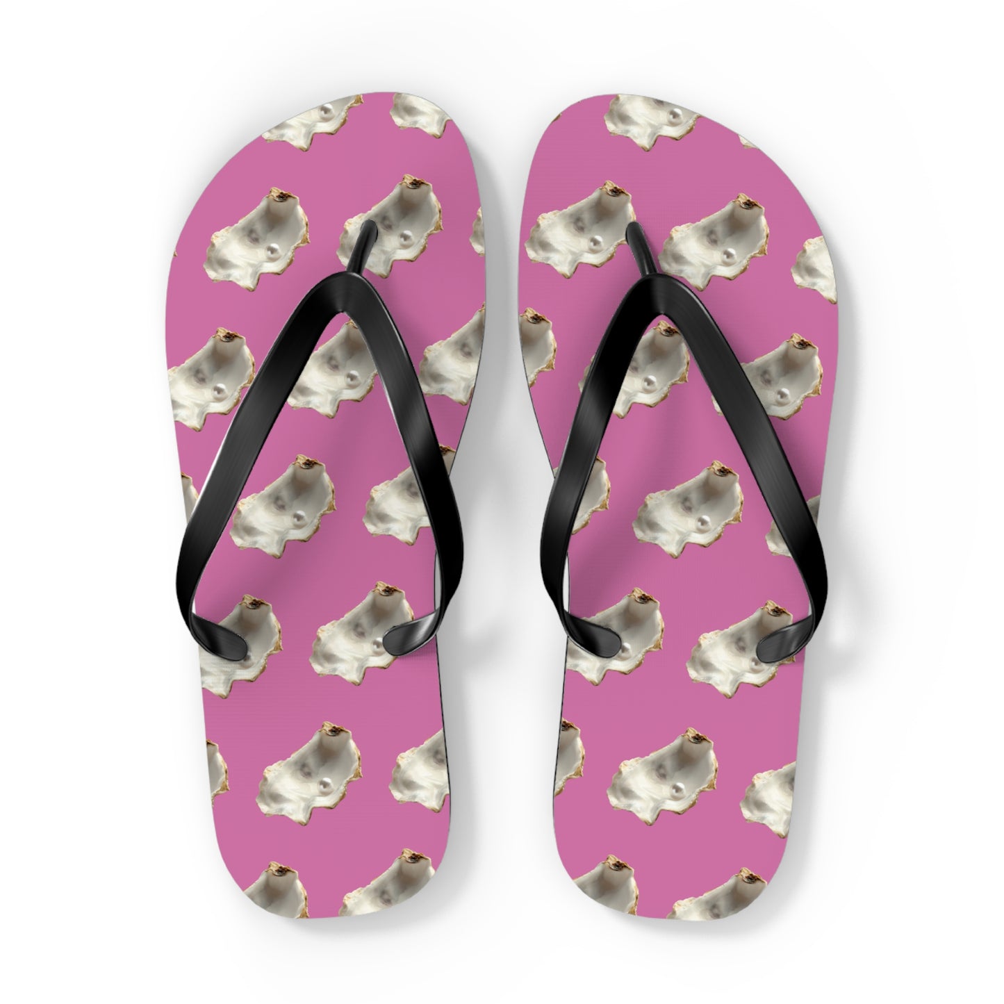 Flip Flops - White Pearl Oyster, light pink