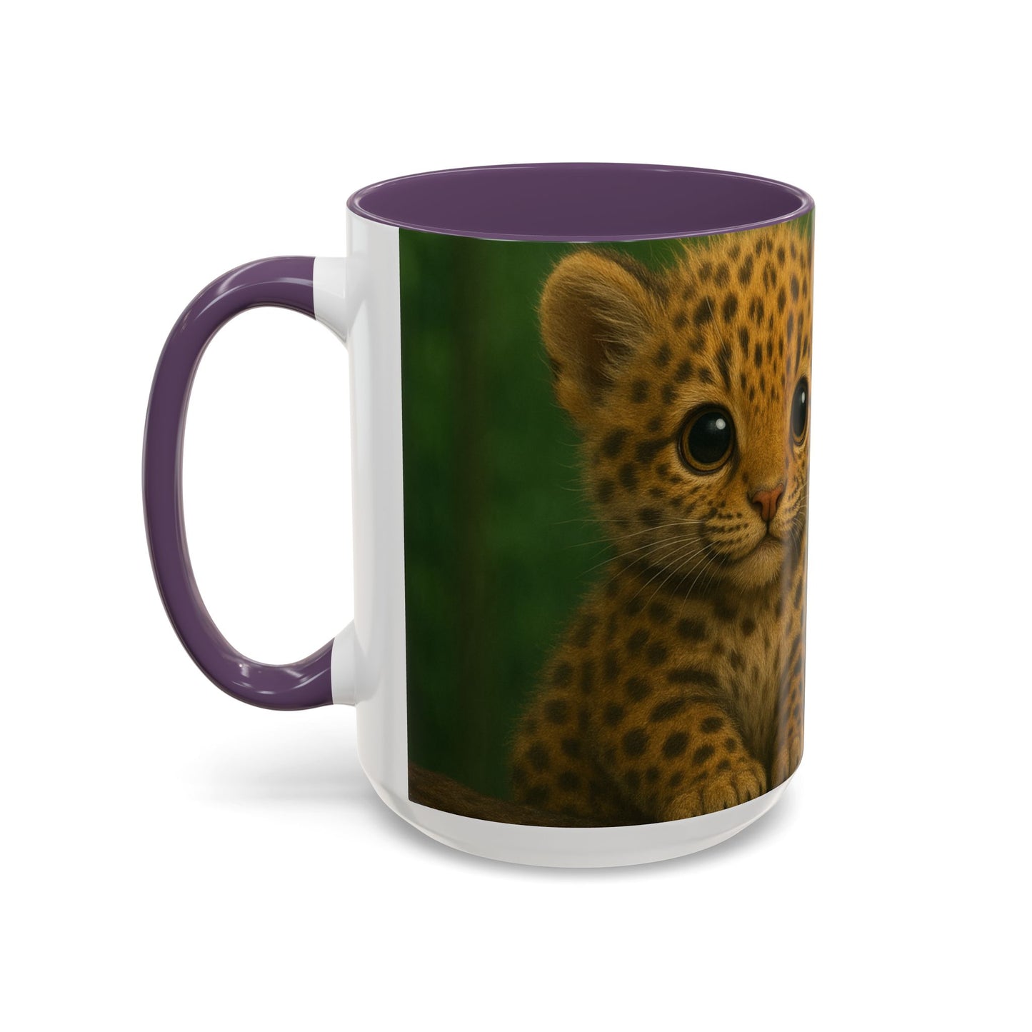Accent Color Coffee Mug (11, 15oz), 8 Colors - Baby Jaguars