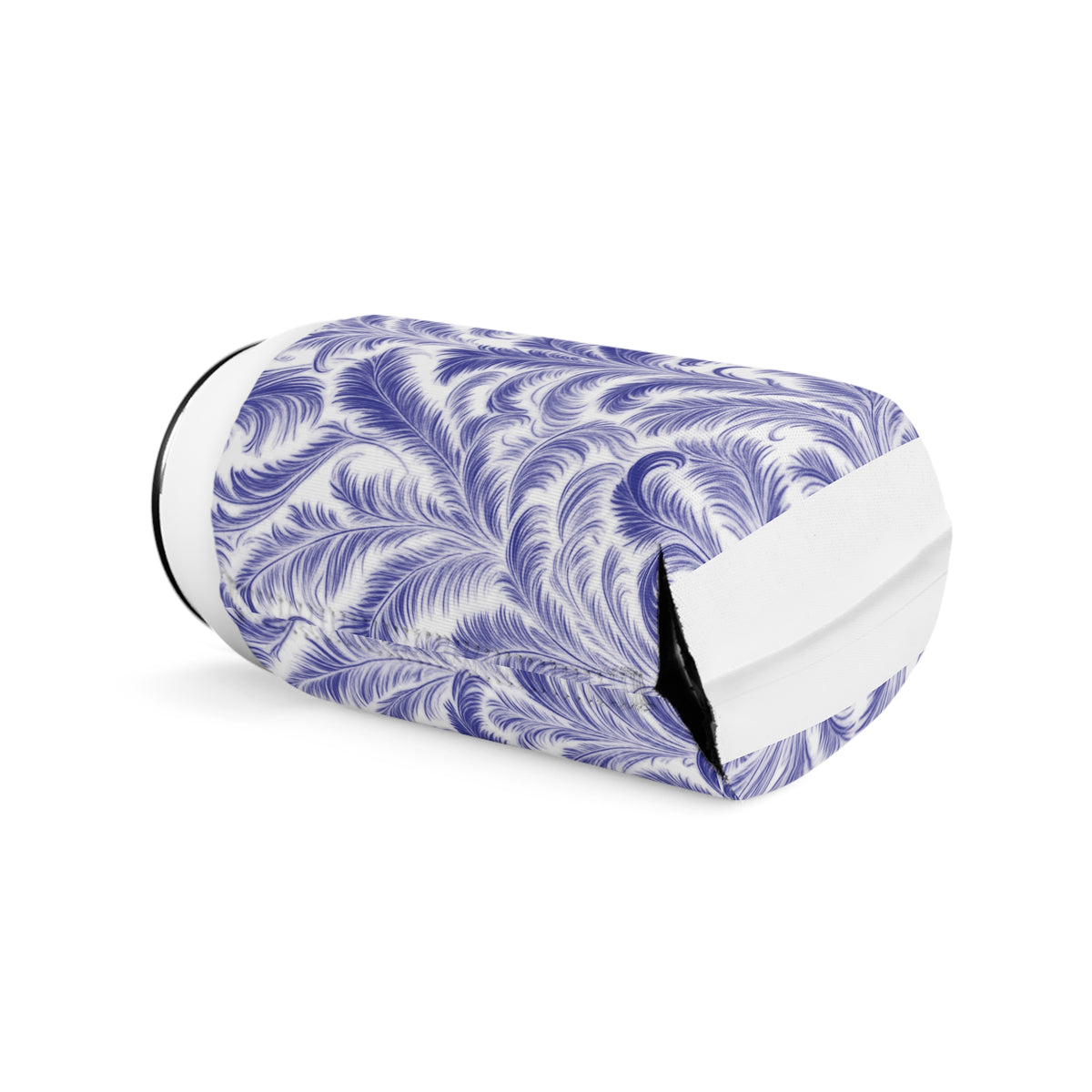Rocco Purples/White Can Cooler Sleeve - Perfect for Outdoor Picnics