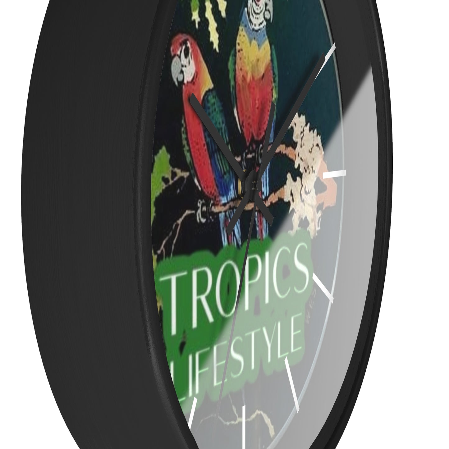 Wall Clock, Two Brazilian Parrots, Hands/Base Variants