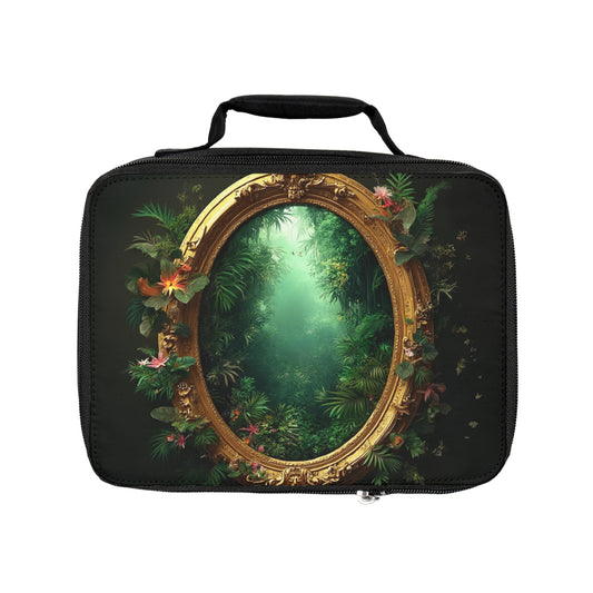 Golden Portal to Paradise Lunch Bag - Eco-Friendly Insulated Tote, Adult and Child Lunchbox / Perfect for Picnics, Beach Outings