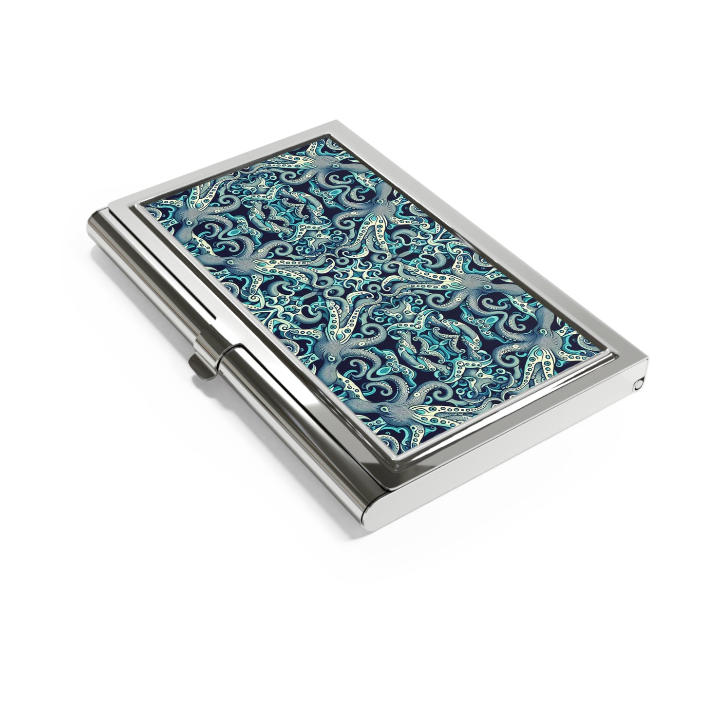 Business Card Holder/Case - Twisted Aqua Octopus