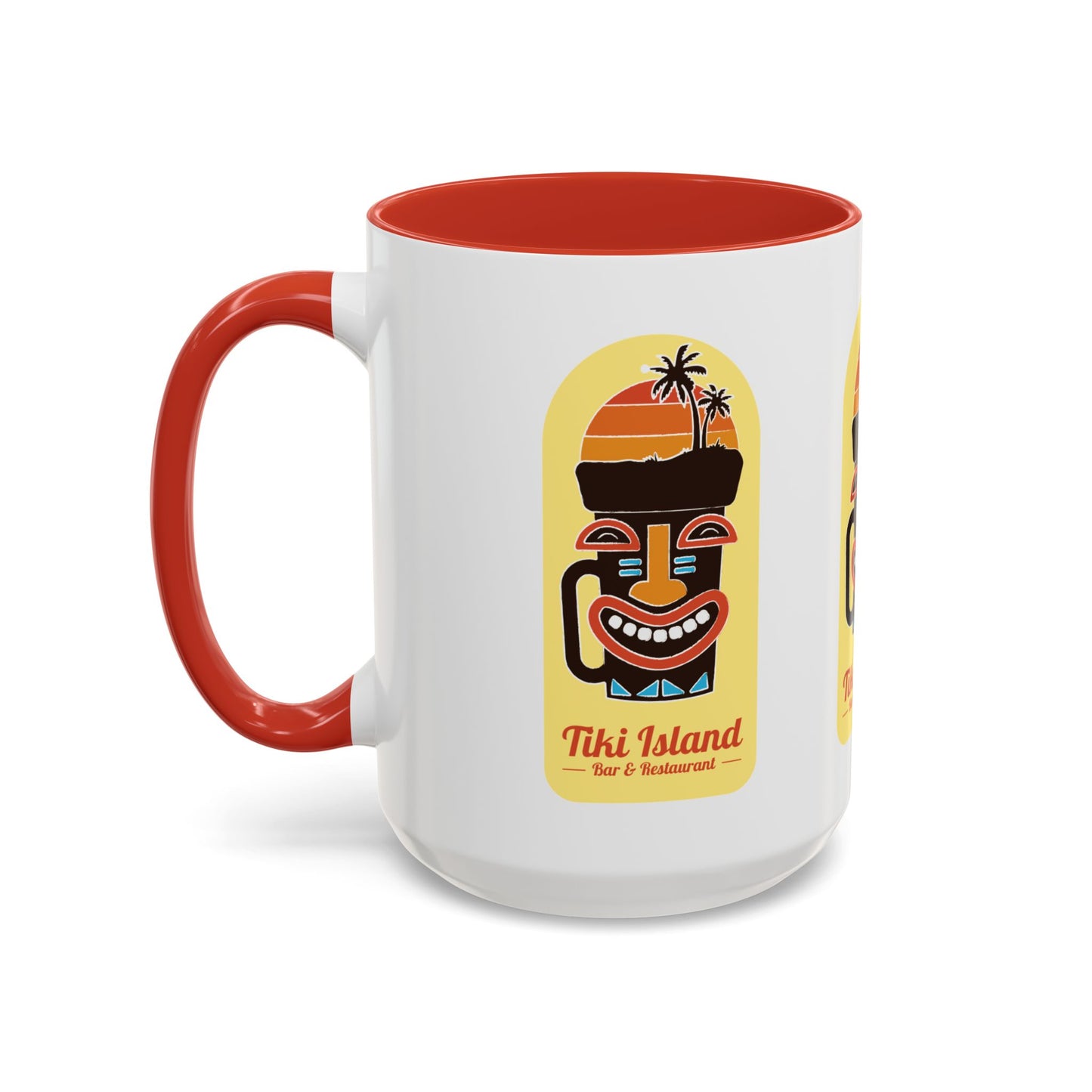 Copy of Tiki Island Accent Coffee Mug, 8 Colors - Fun Tropical Drinkware for Beach Vibes, Yellow