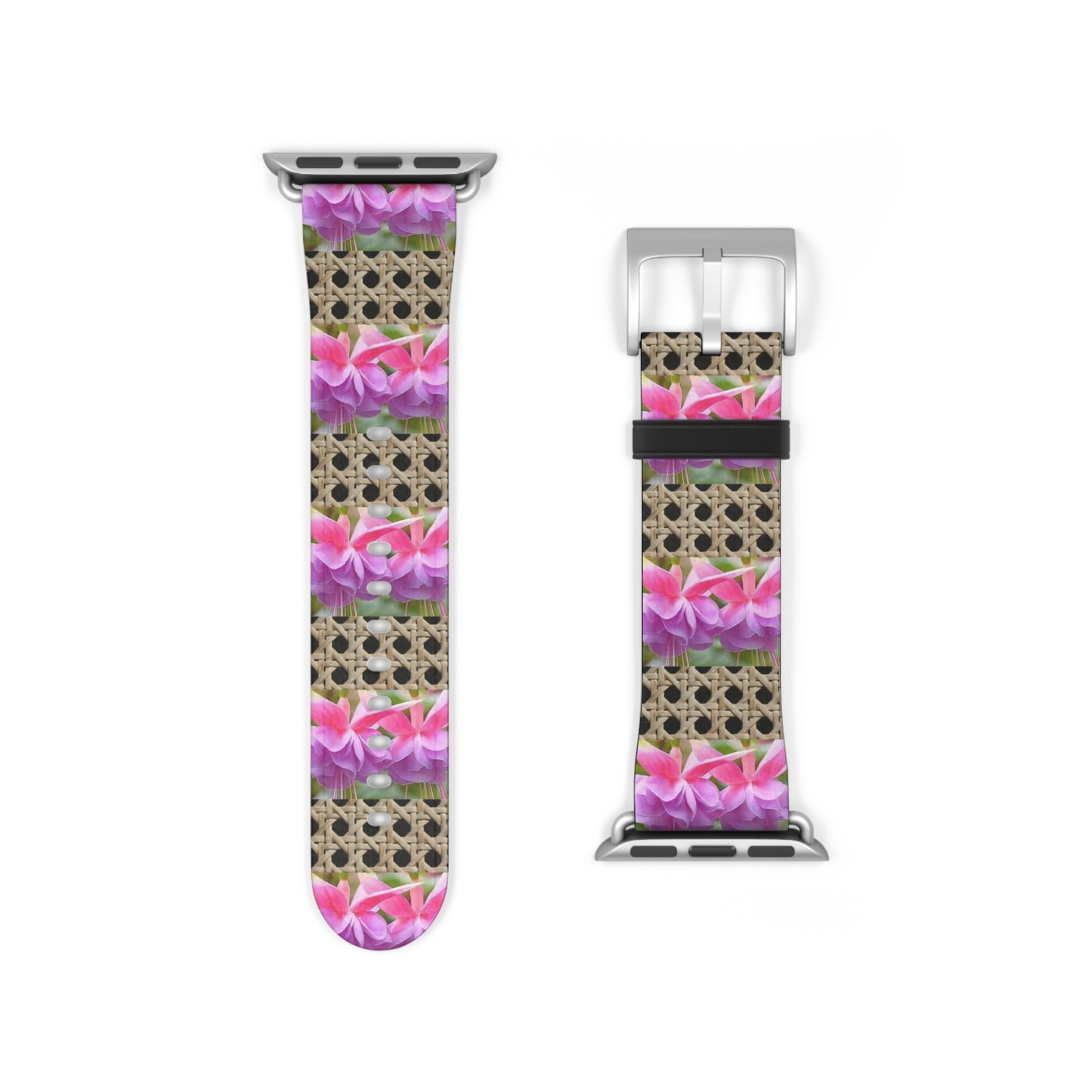 Apple Watch Band - Tropical Wicker and Two Fuchsias
