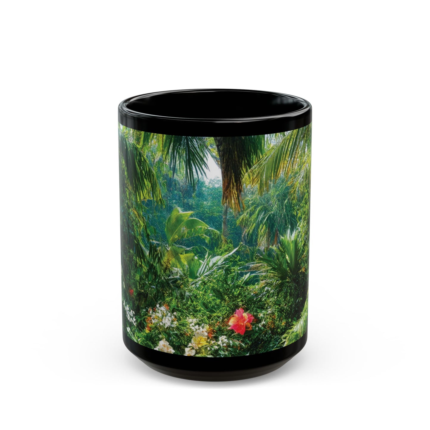 Black Coffee Mug - Rainforest Path