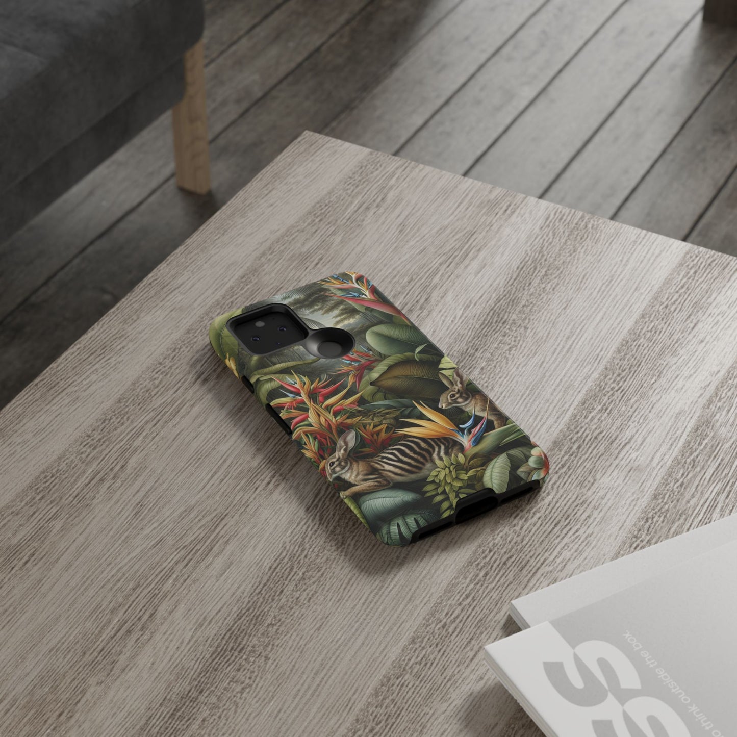 Rainforest Rabbit Outing Phone Case - Tough Cases with Summer Vibe