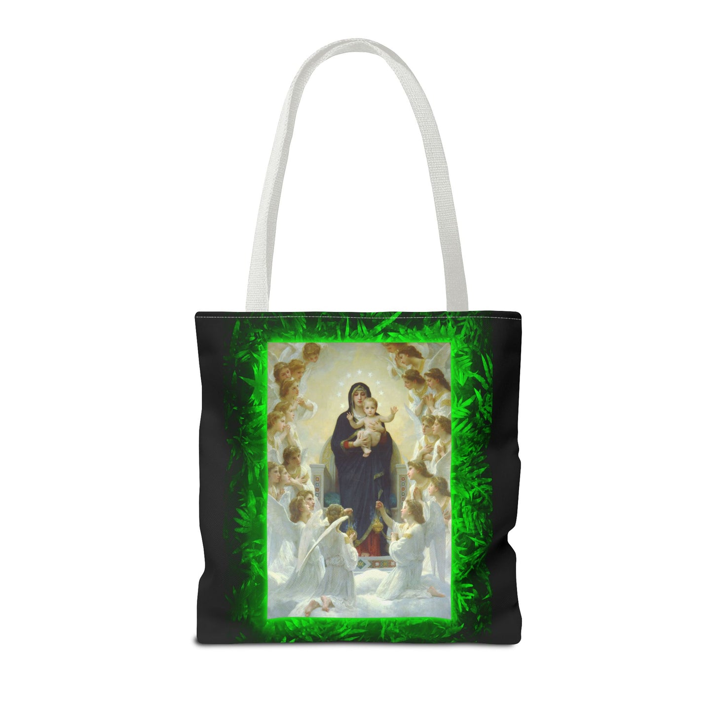 Religious Mary With the Angels Tropical Tote Bag - 3 Sizes