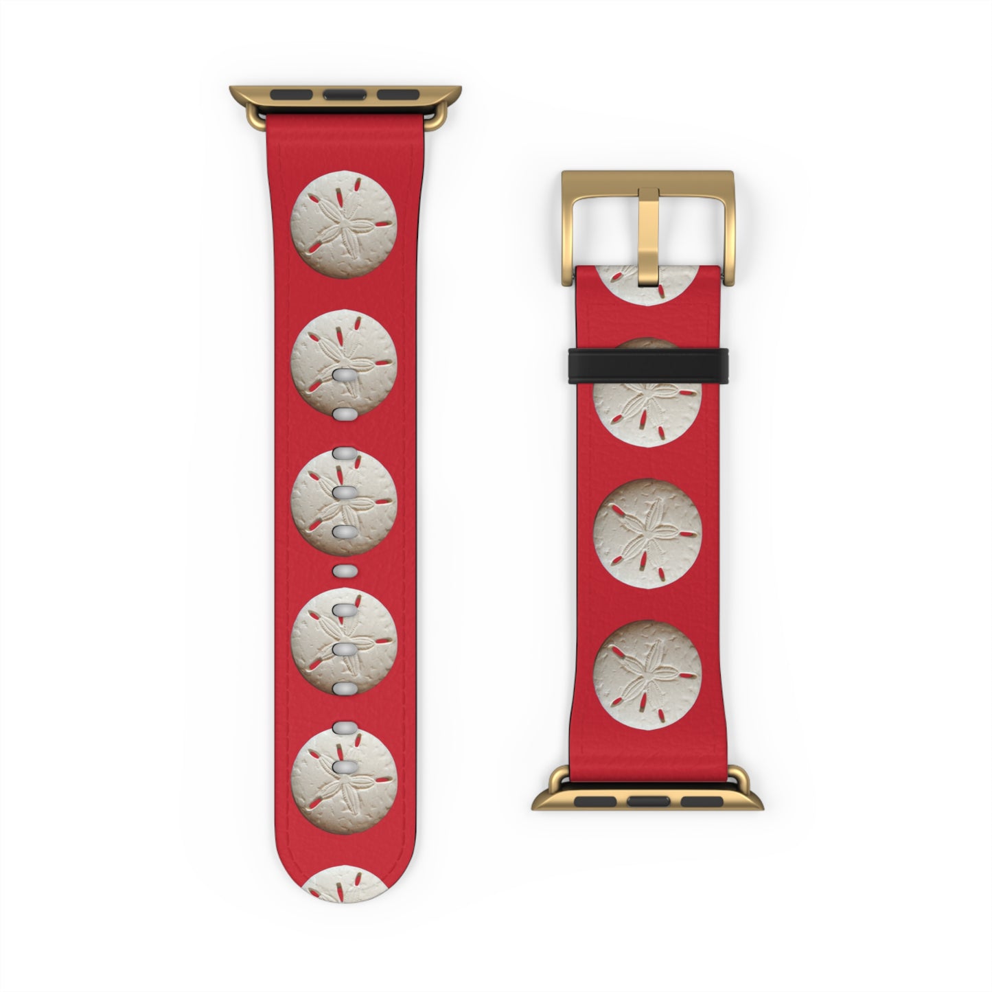 Apple Watch Band - Sand Dollar Parade, dark red