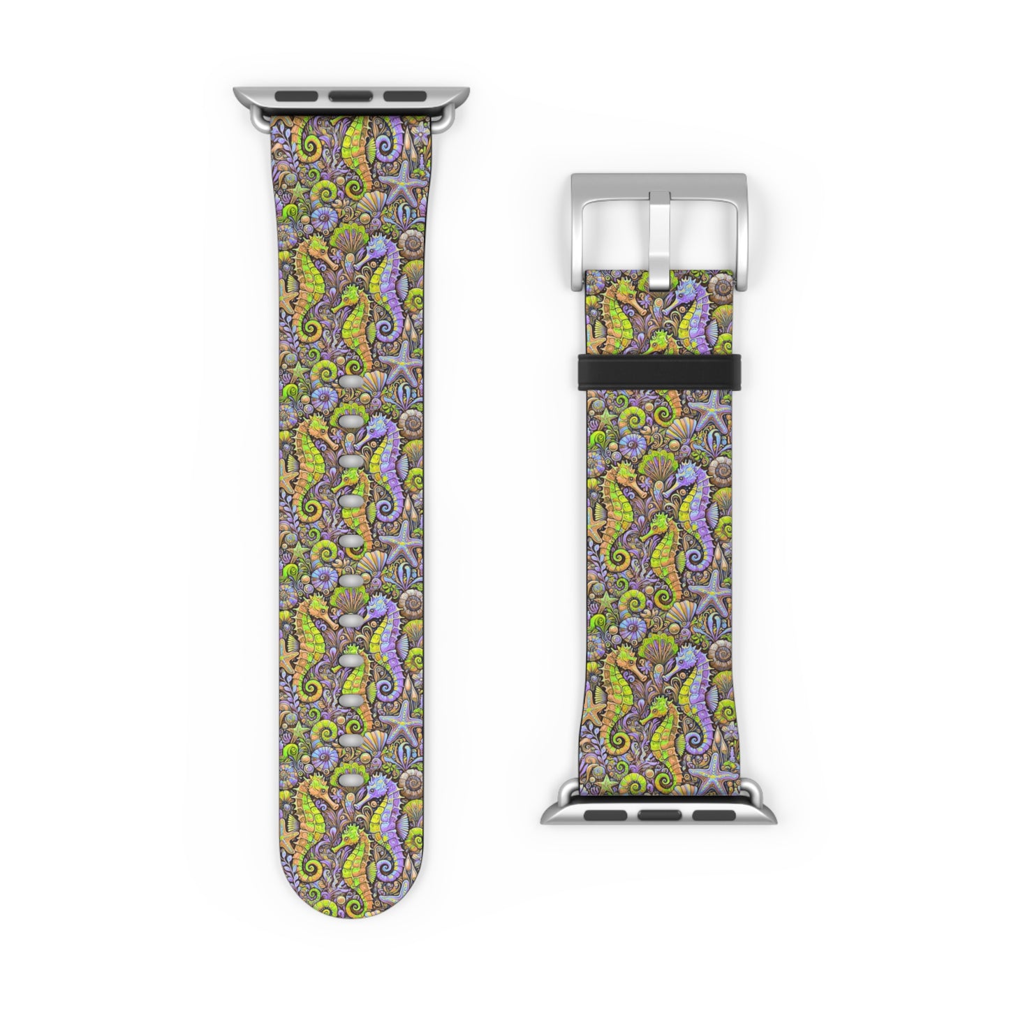 Apple Watch Band - Tropical Seahorse Trio, Yellow/Purple