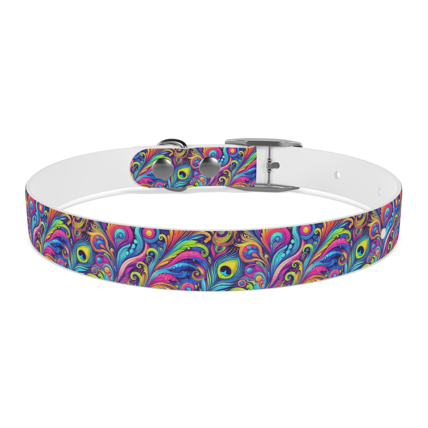 Tropical Dog Collar - Fun and Playful Pet Accessory / Feather Currents Pop