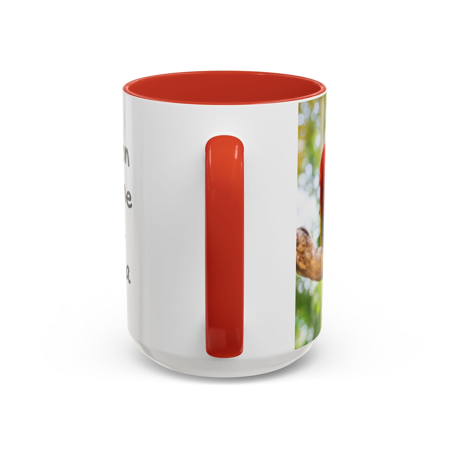 Accent Coffee Mug (11, 15oz), "I Run on Caffeine and Drama!" Parrot / Various Colors