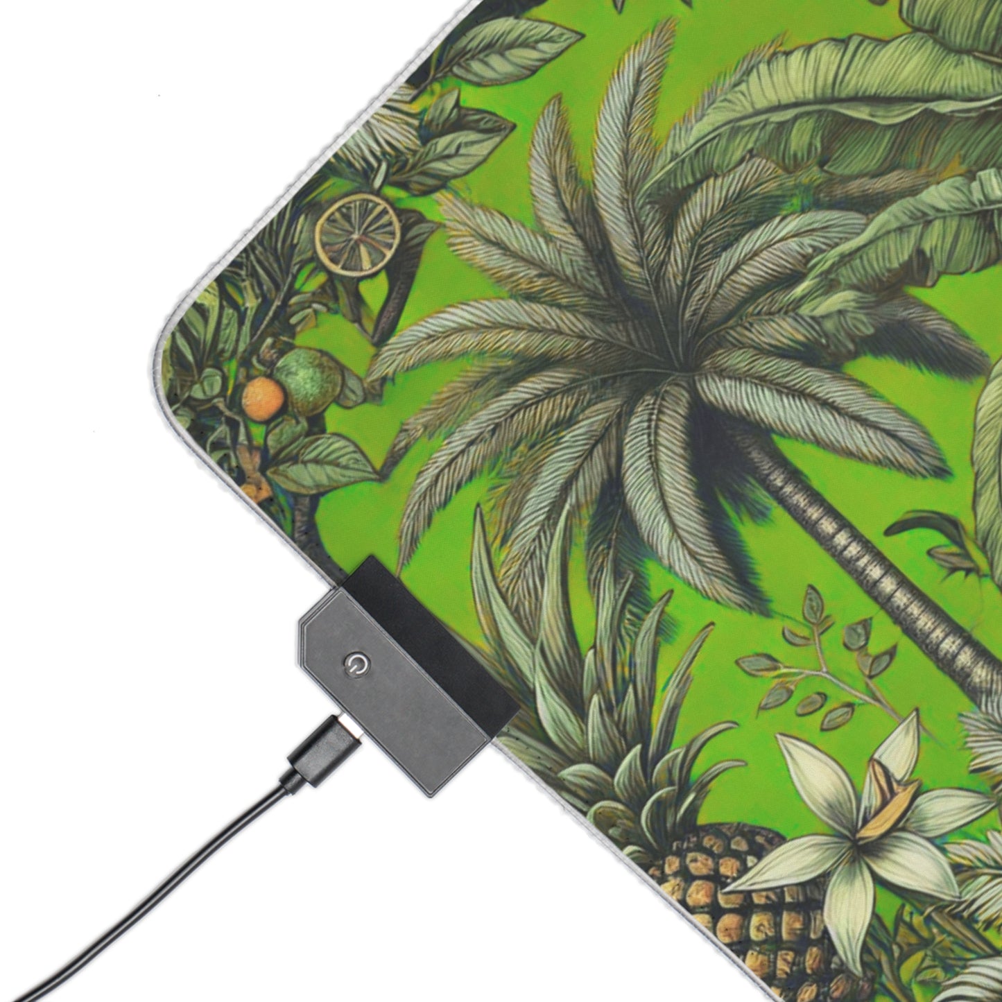 LED Gaming Mouse Pad With Vibrant RGB Lighting, 4 Sizes / Tropcal Fruit, Spring Green