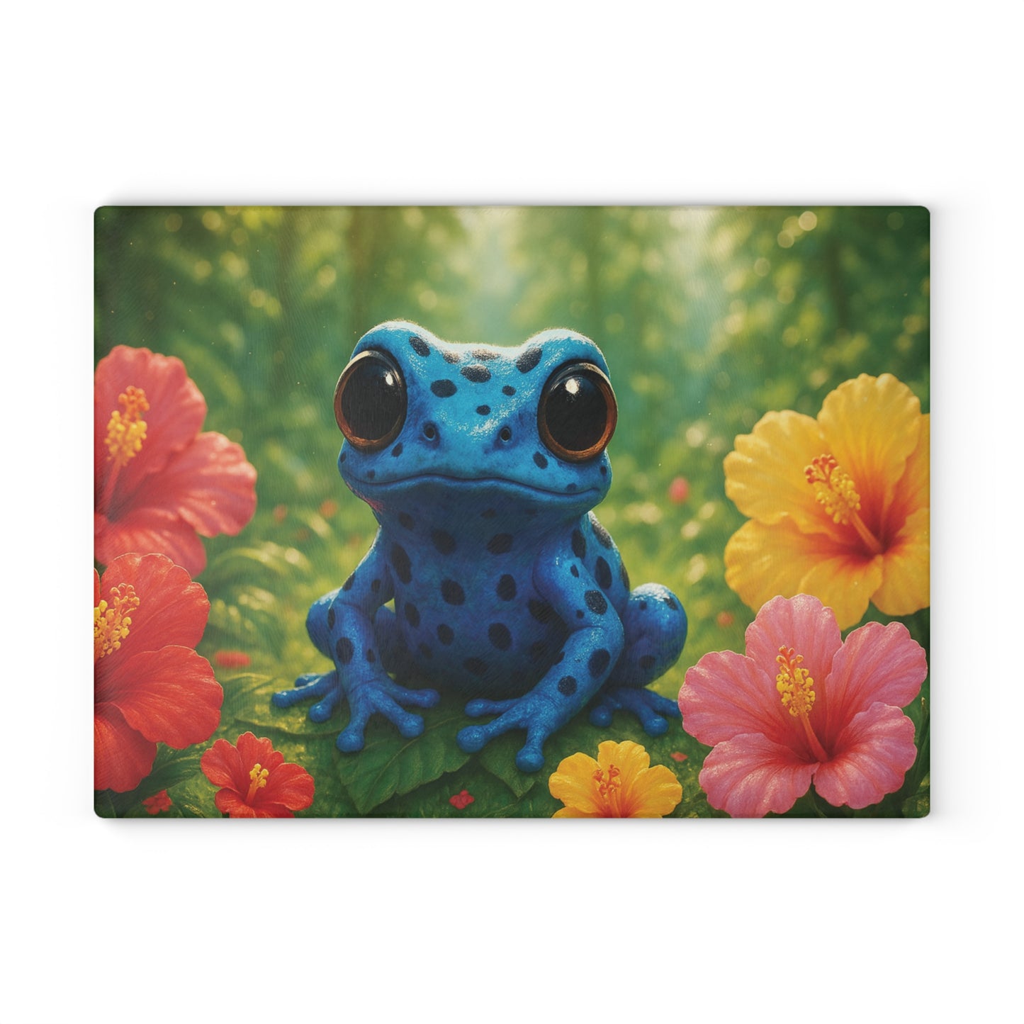 Glass Cutting Board, 2 sizes - Baby Tree Frog