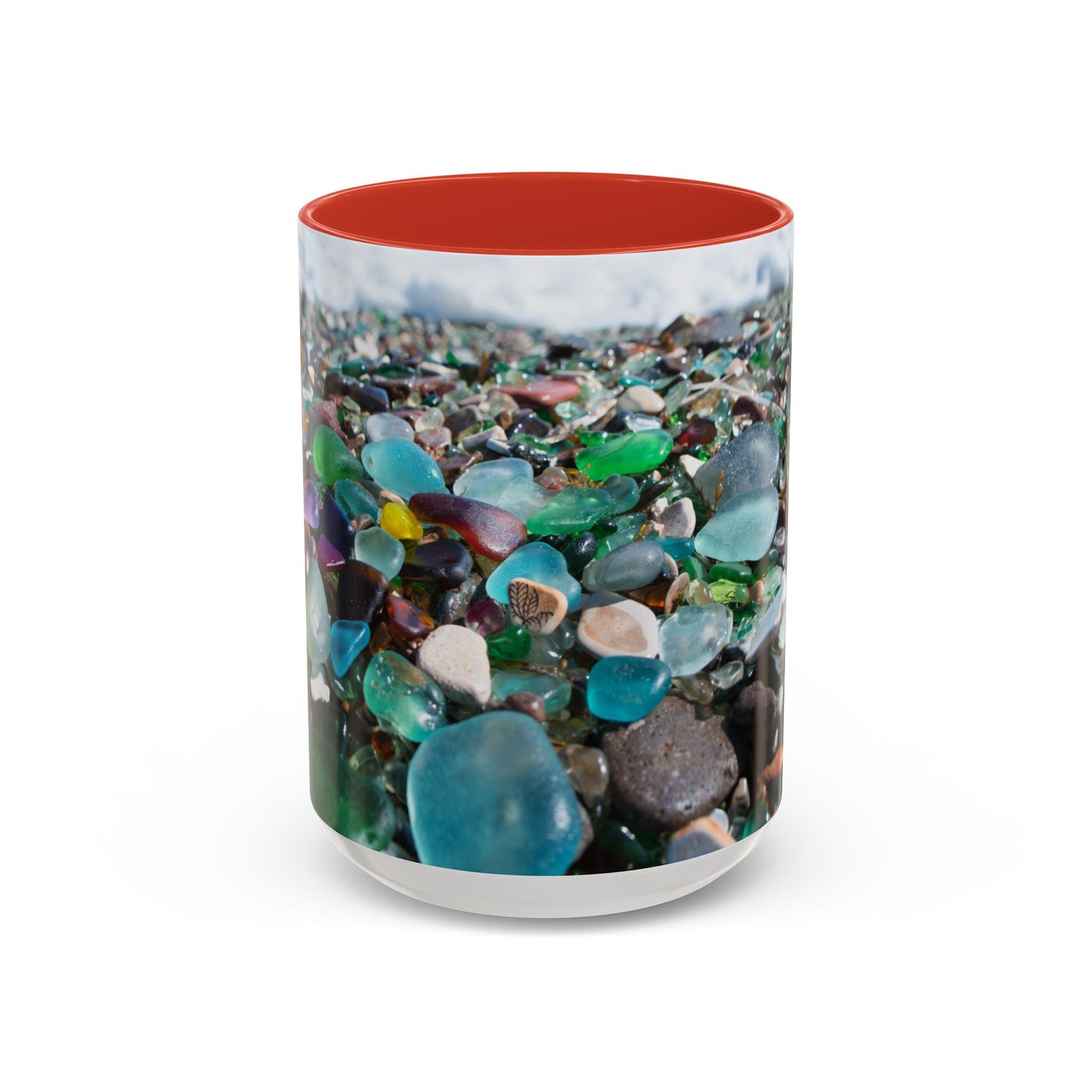 Coastal Accent Coffee Mug | Sea-Inspired Drinkware / Beach Glass Along Shoreline