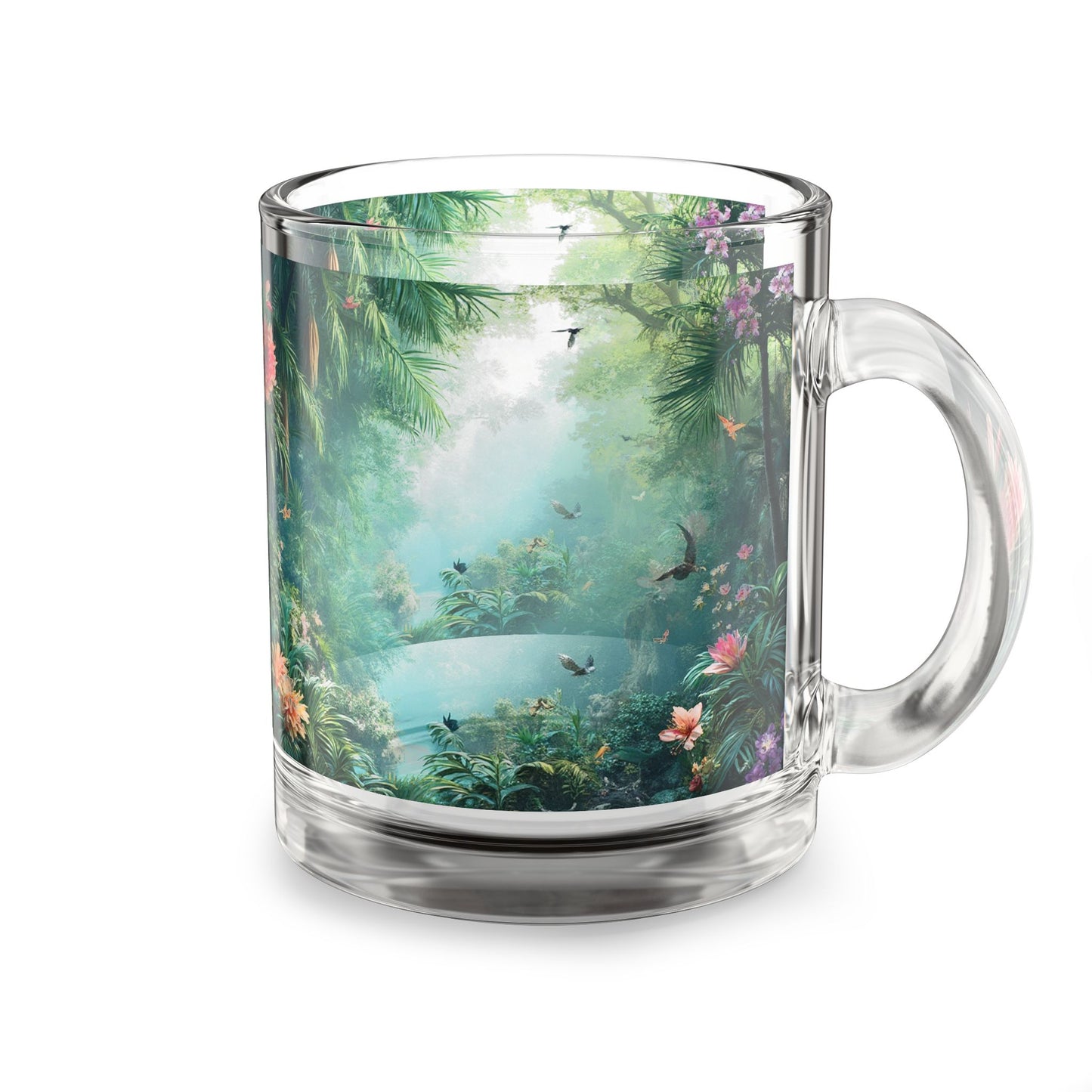 Another Perfect Day in Paradise Glass Mug - 10oz, Perfect for Rainforest Lovers
