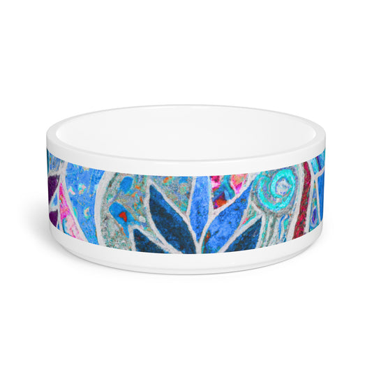Pet Bowl, Amazon Whimsy, Blue