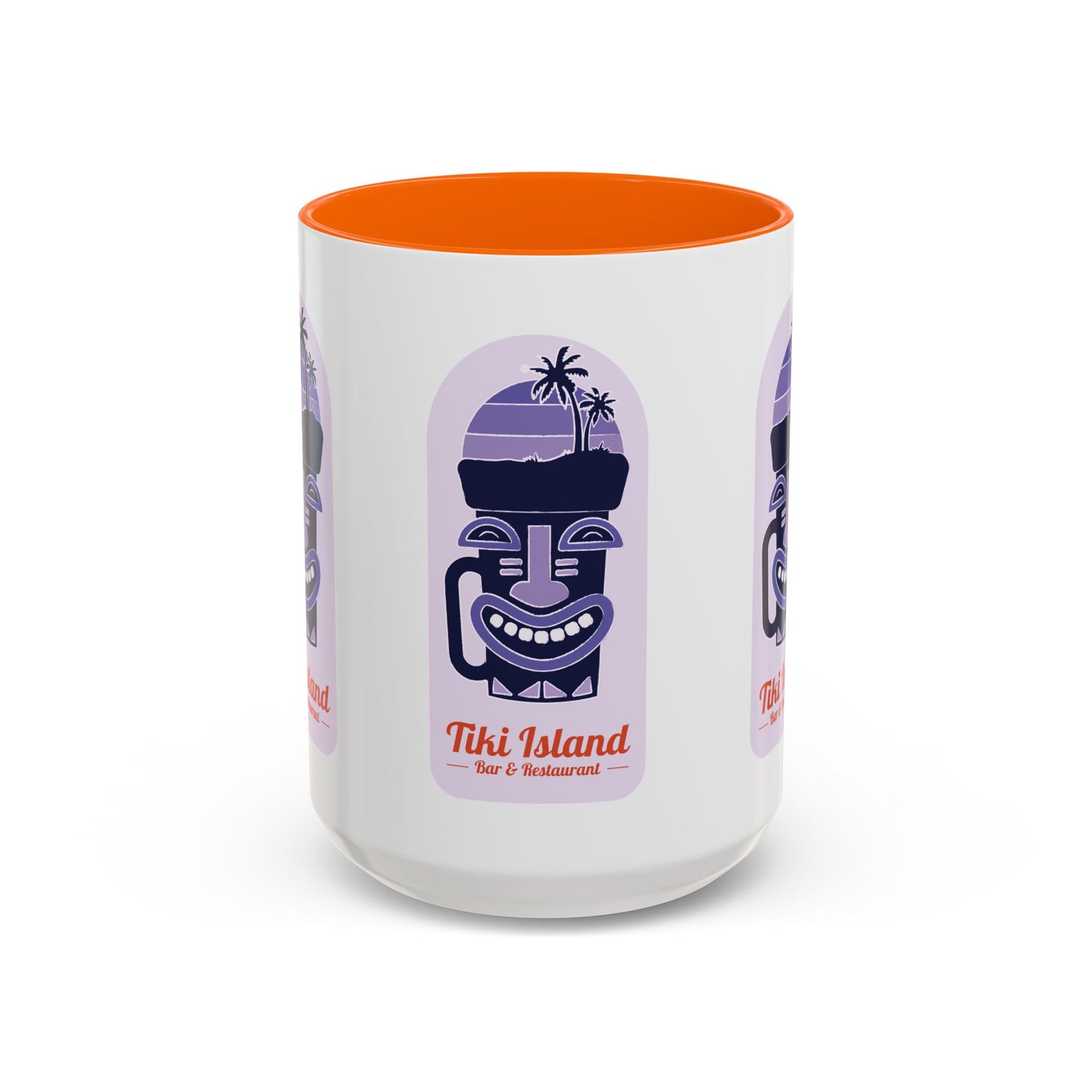 Tiki Island Accent Coffee Mug - Fun Tropical Drinkware for Beach Vibes, purple