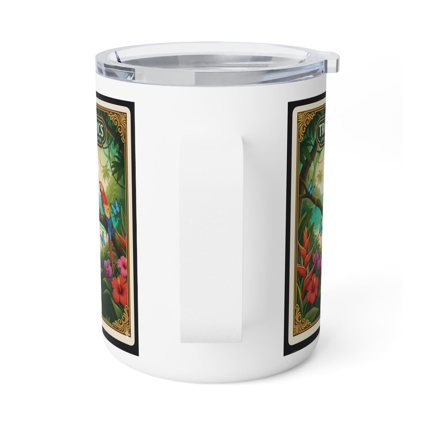 Copy of Tropical Insulated Coffee Mug, 10oz / Tropical Beach Logo