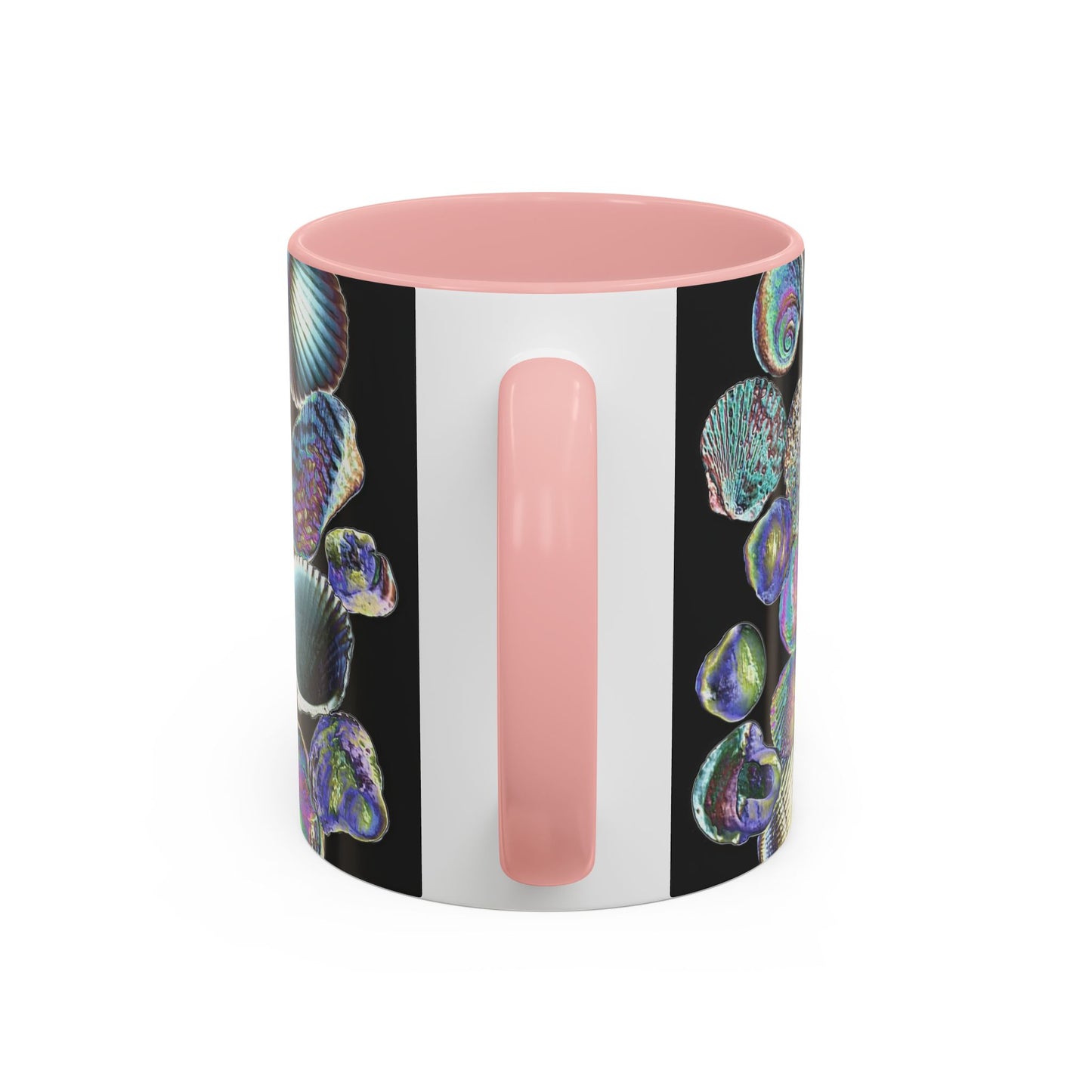 Iridescent Shells Accent Coffee Mug | Unique Sea-Inspired Drinkware / Heatwave Shell Collection