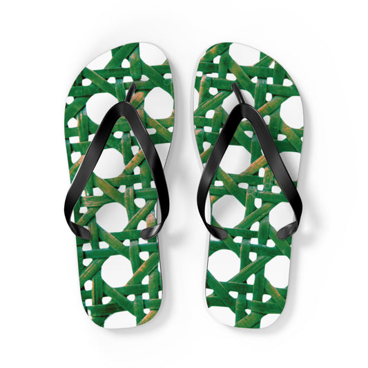 Flip Flops - Green Beach Chair Wicker