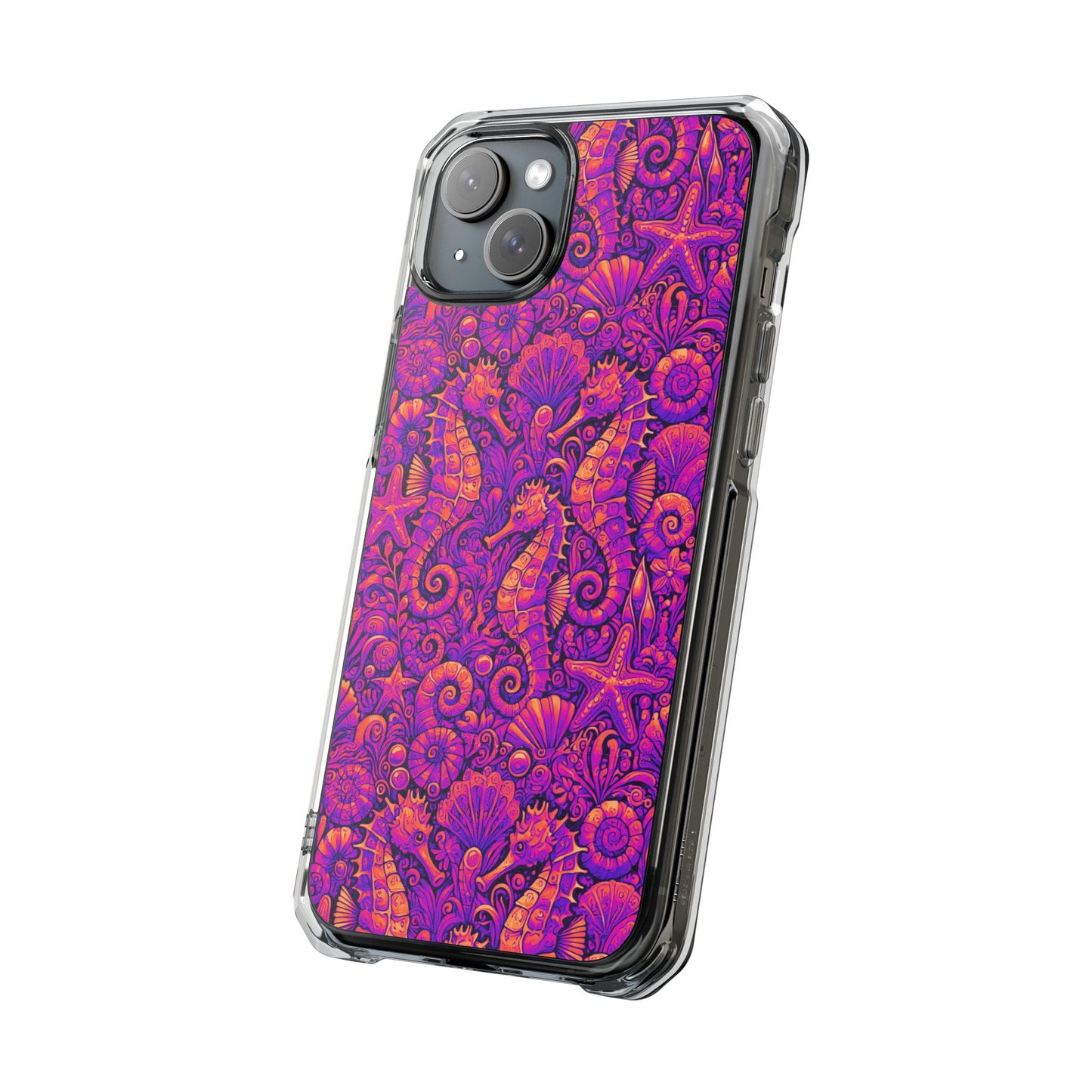Seahorses/Heatwave Magnetic Clear Phone Case, Many Models