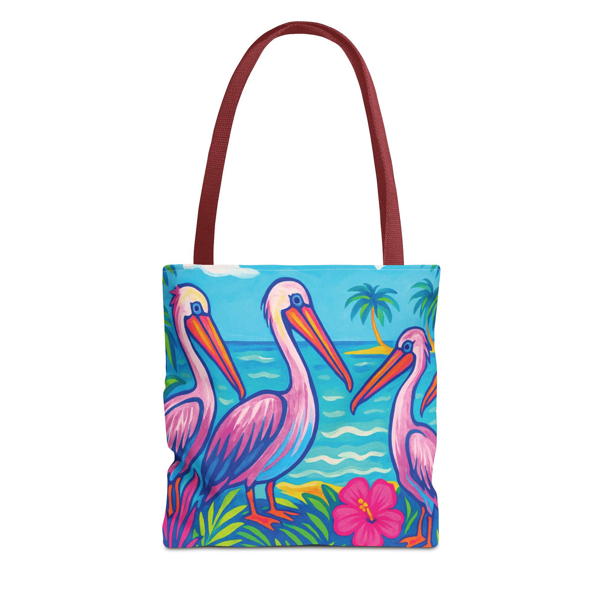 Beach Pelican Party Tote Bag - 3 Sizes