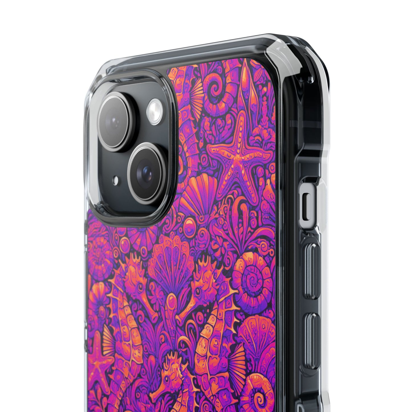 Seahorses/Heatwave Magnetic Clear Phone Case, Many Models