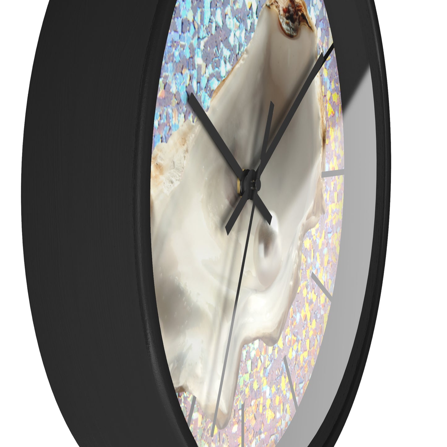 Wall Clock, Disco White Pearl Oyster, Hands/Base Variants