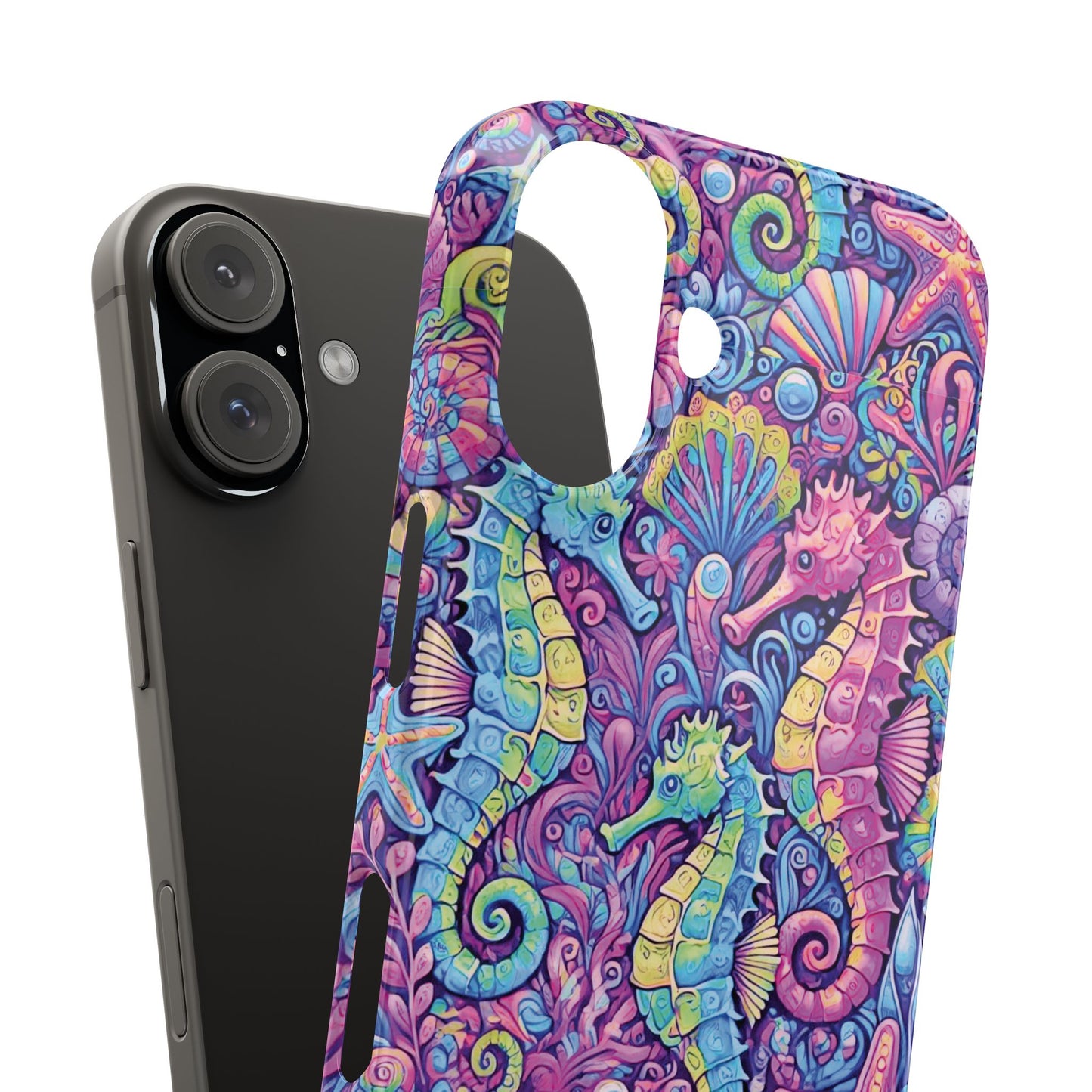 Slim Phone Cases - Seahorses, Fantasy POP