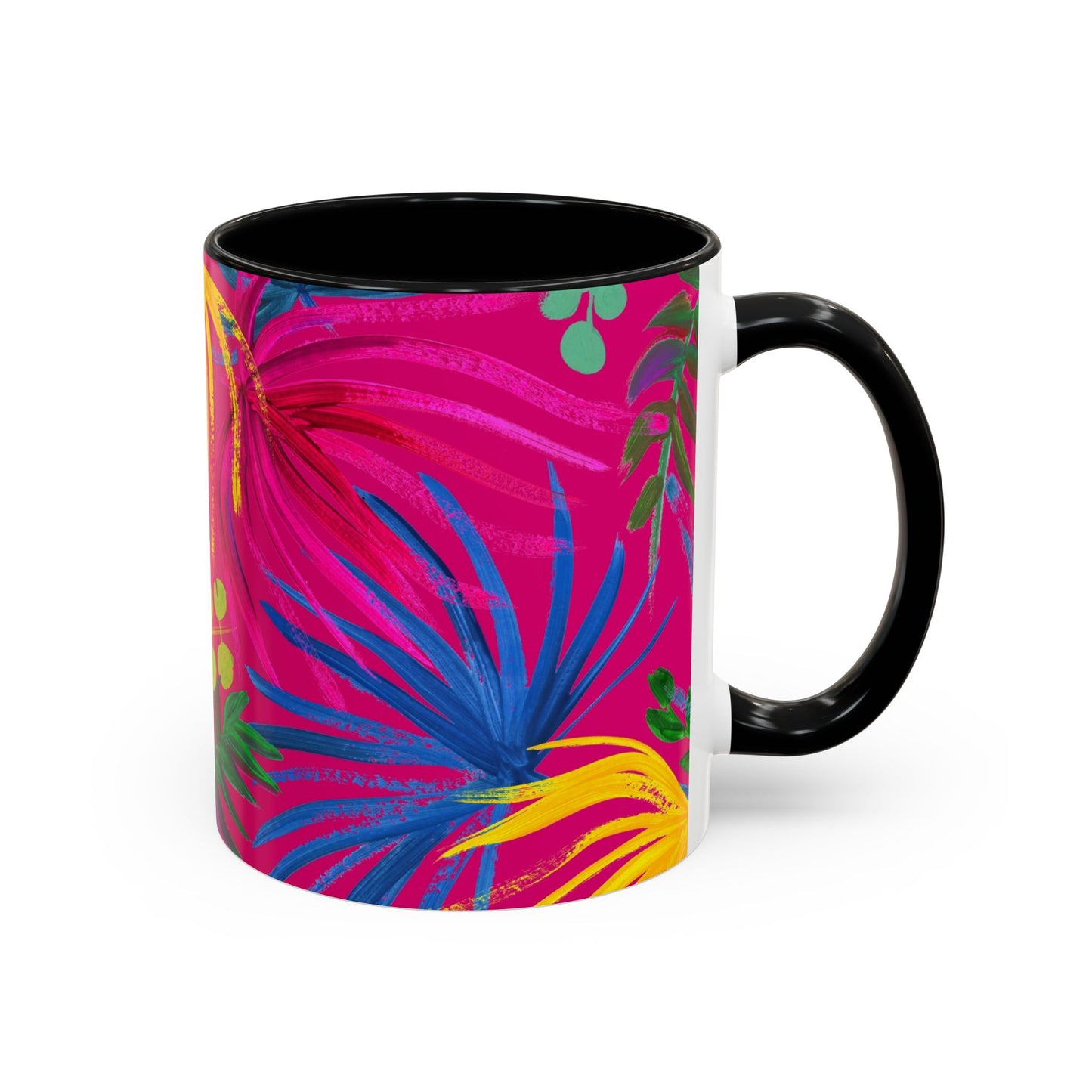 Accent Coffee Mug | Tropical-Inspired Drinkware / Exotic Flora