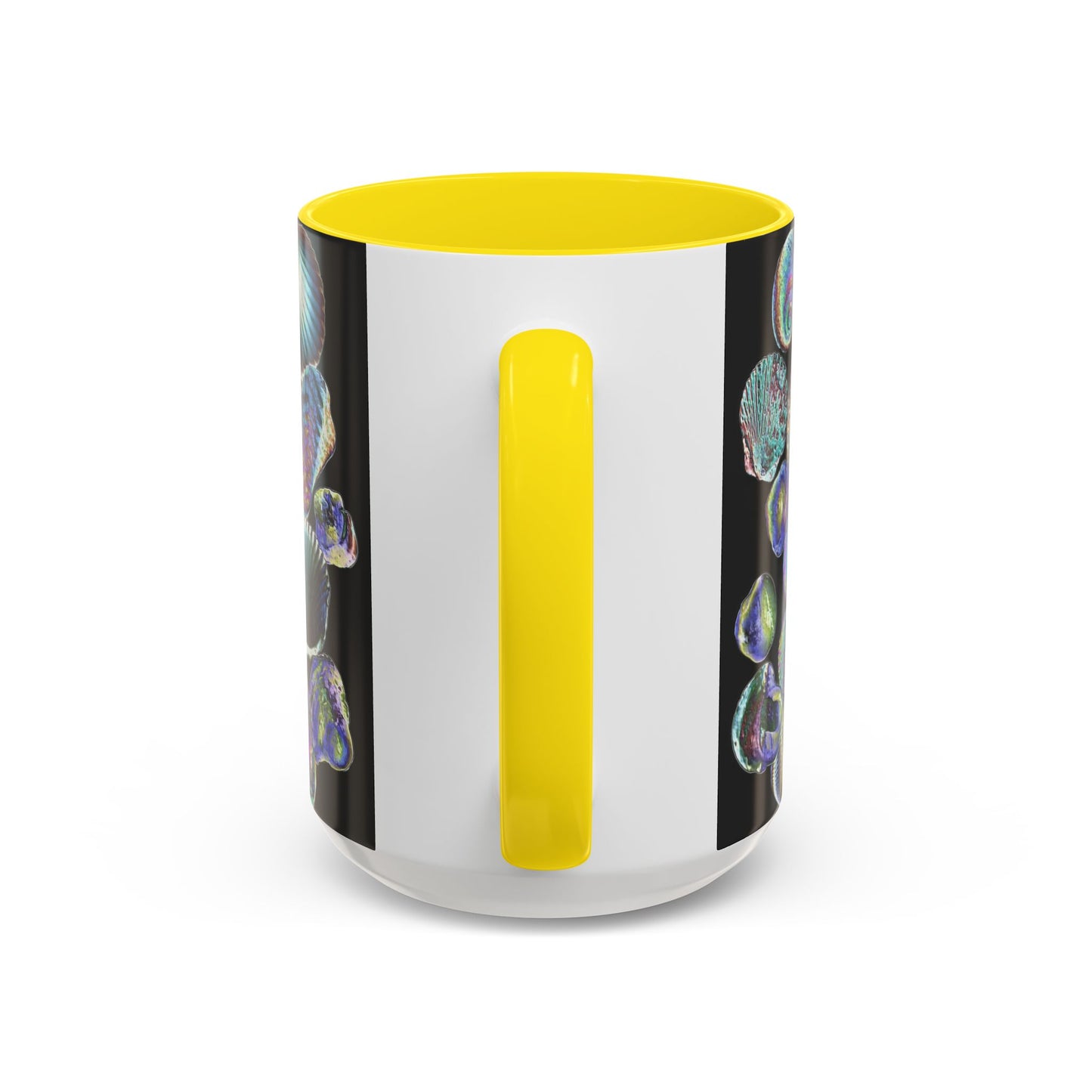 Iridescent Shells Accent Coffee Mug | Unique Sea-Inspired Drinkware / Heatwave Shell Collection