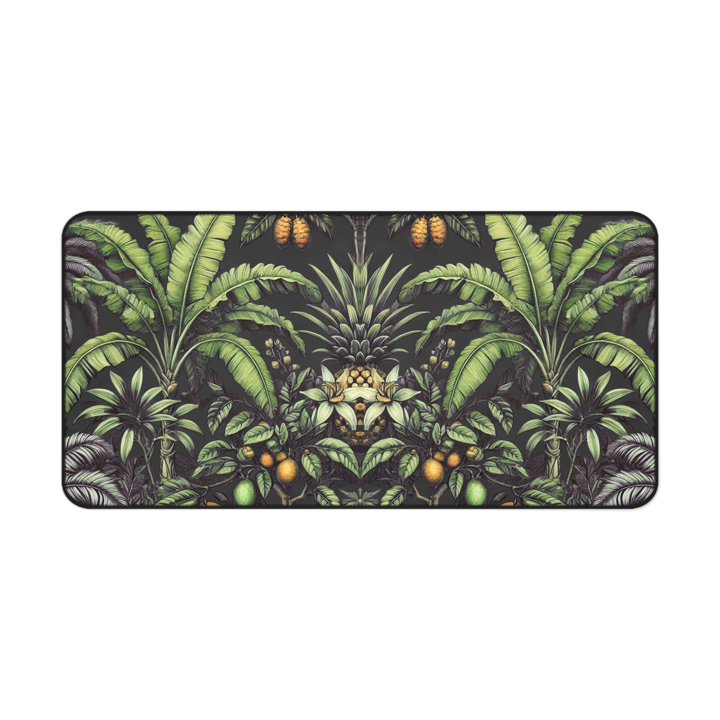 Tropical Mouse Pad/Desk Mat, 3 Sizes - Perfect for Home Office / Tropical Fruit, Black