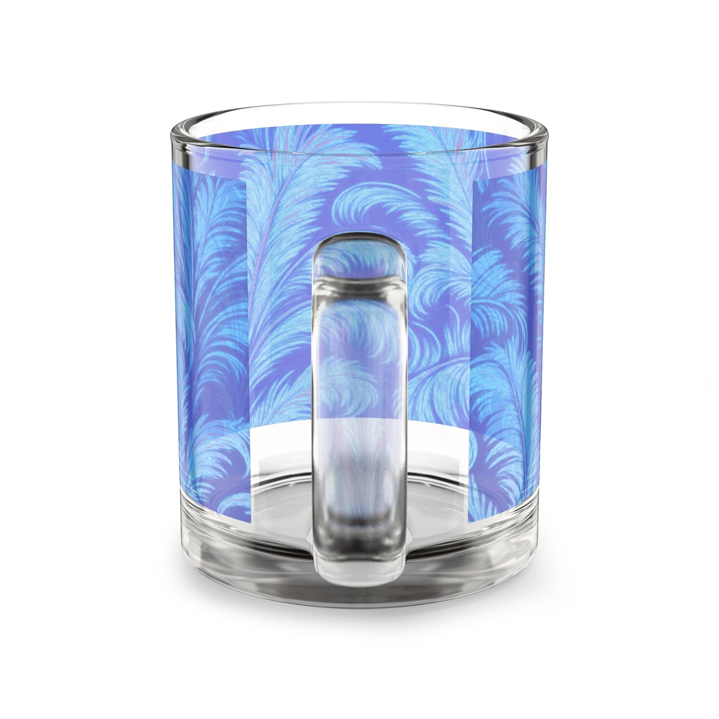 Tropical Glass Mug - 10oz Coffee Cup / Rocco Blues