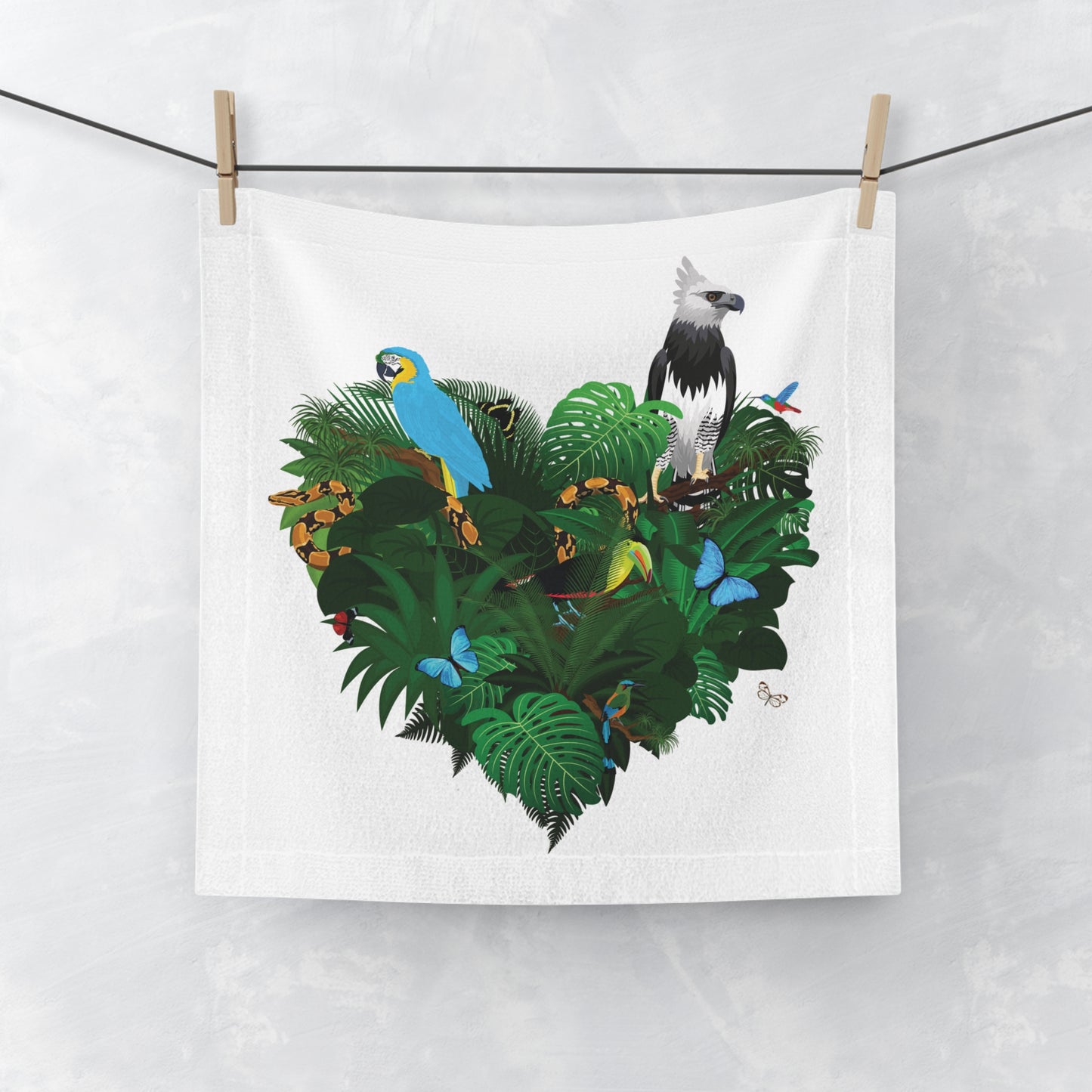 Face Towel - Rainforest Love