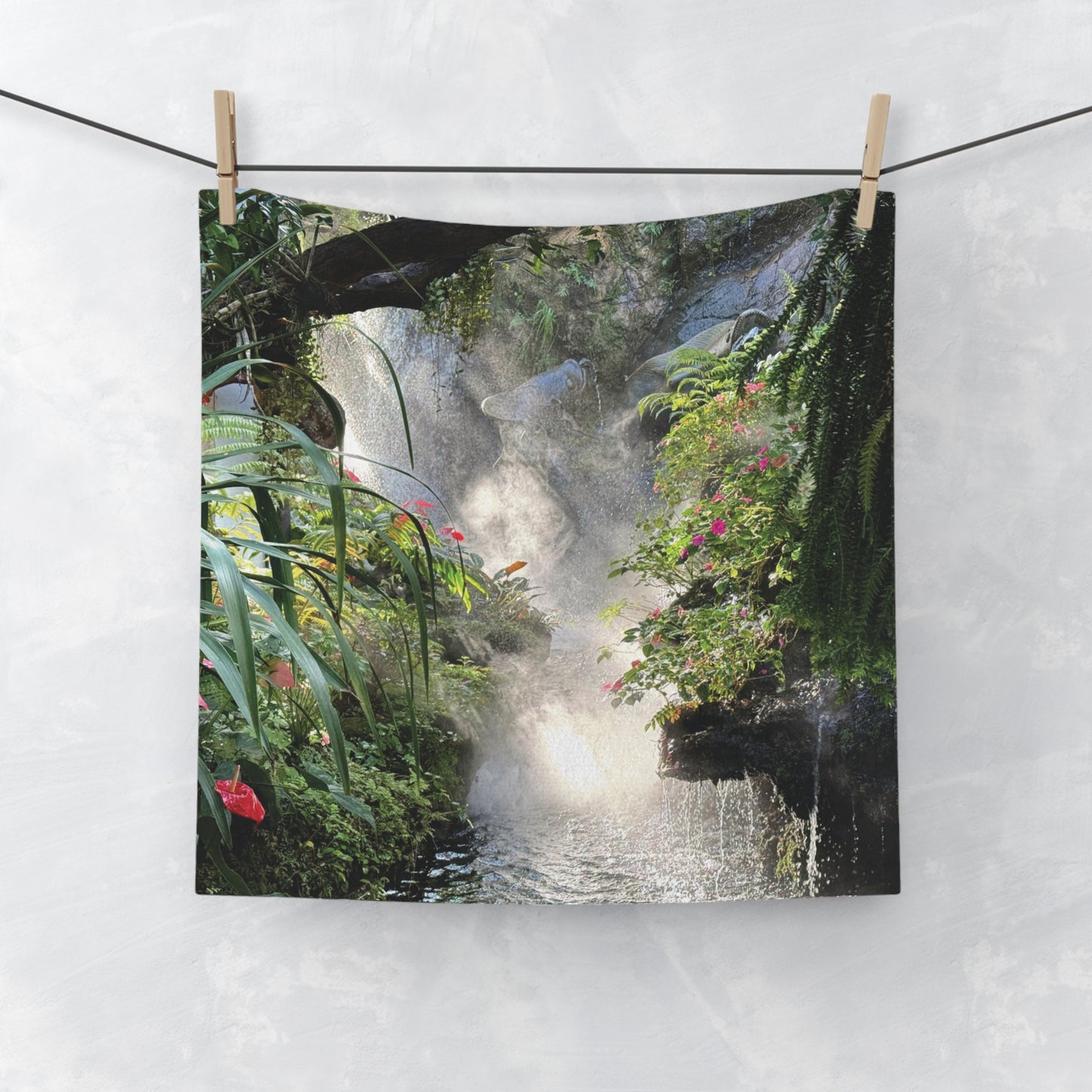 Face Towel - Misty Rainforest River