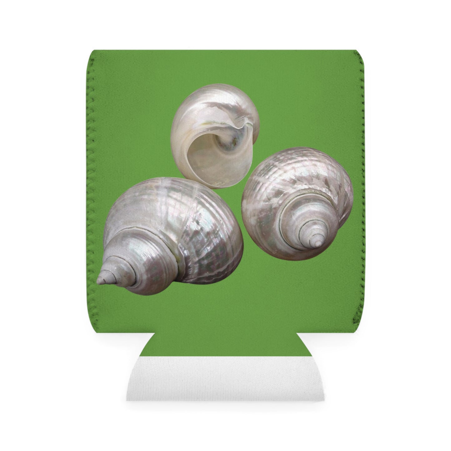 Three Nautilus Shells/Green Cooler Sleeve - Perfect for Outdoor Picnics