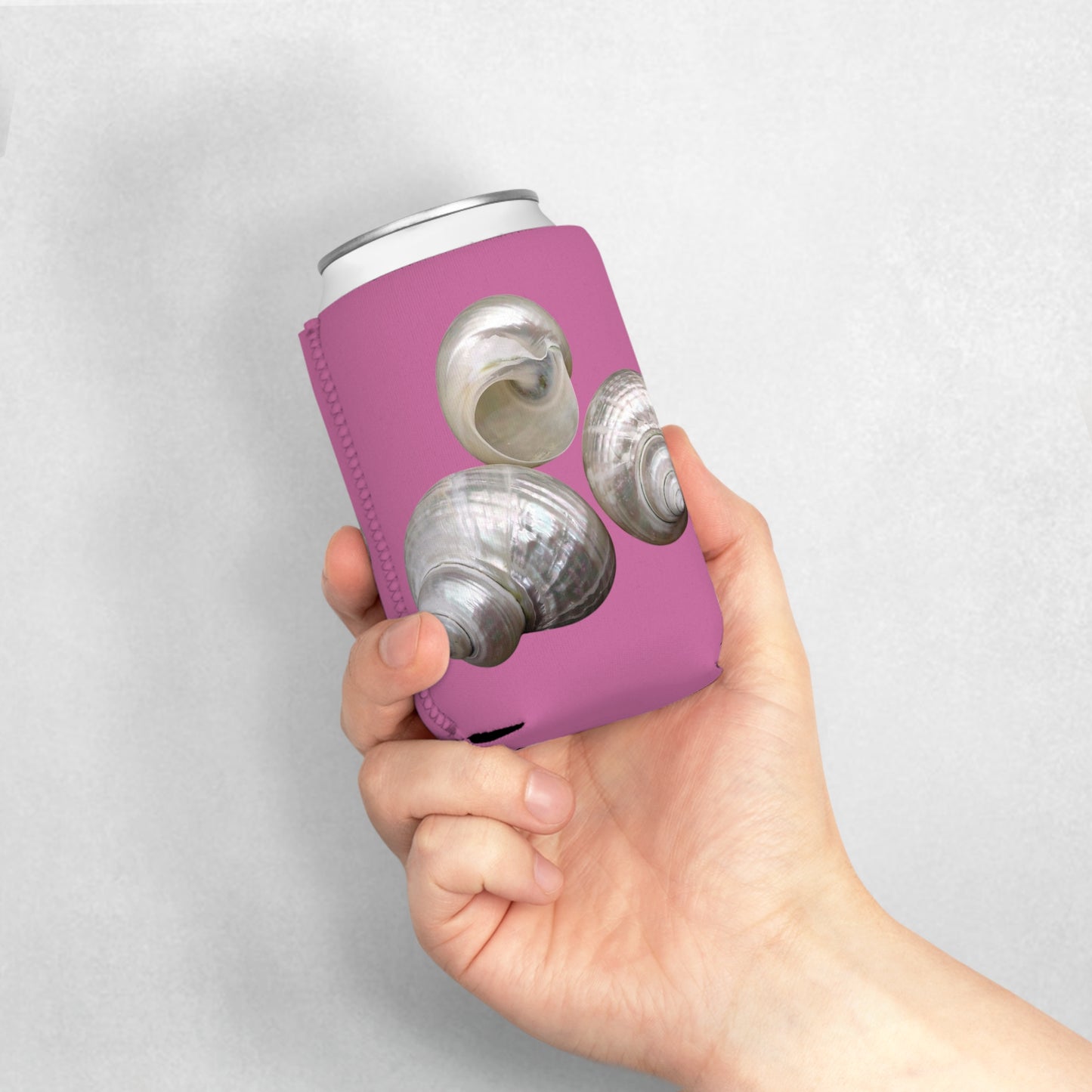 Three Nautilus Shells/Light Pink Cooler Sleeve - Perfect for Outdoor Picnics