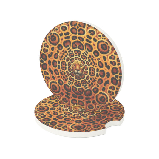 Soapstone Car Coaster - Kaleido Jaguar