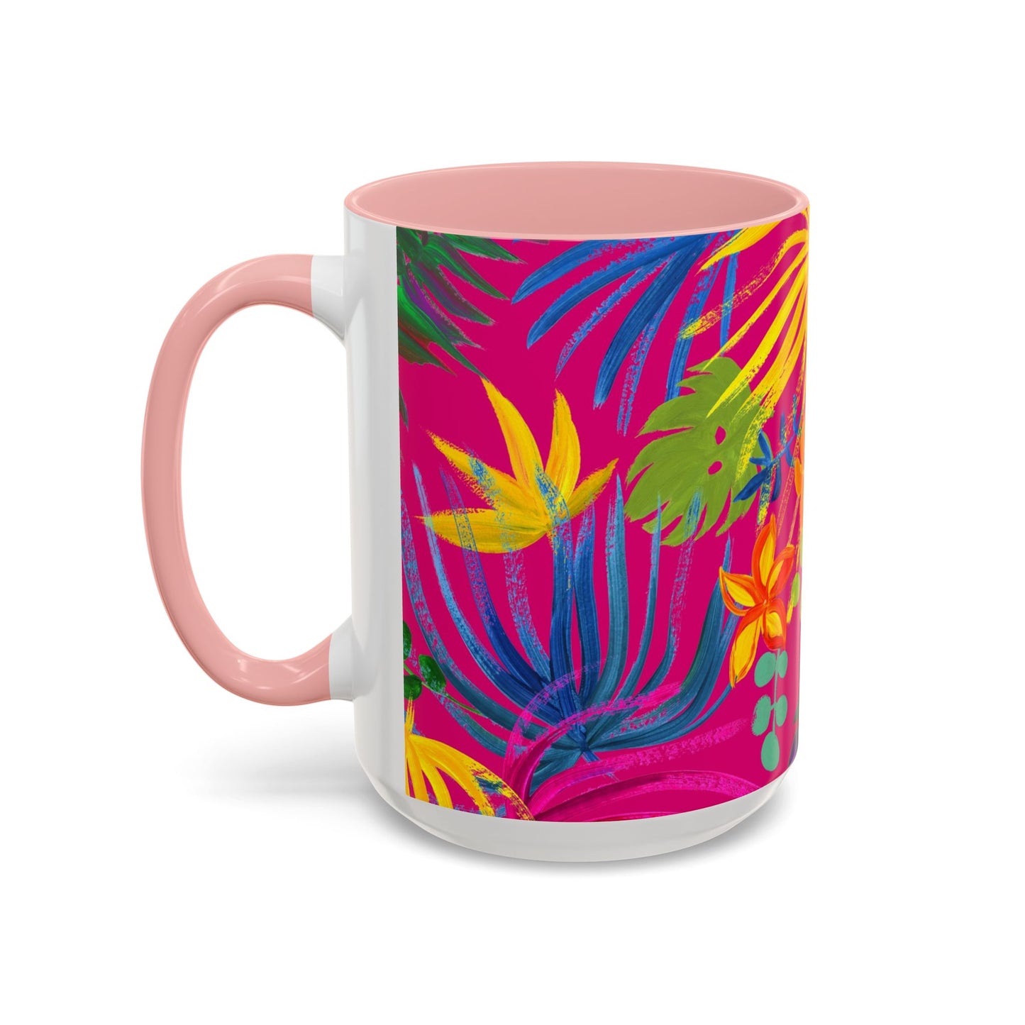 Accent Coffee Mug | Tropical-Inspired Drinkware / Exotic Flora