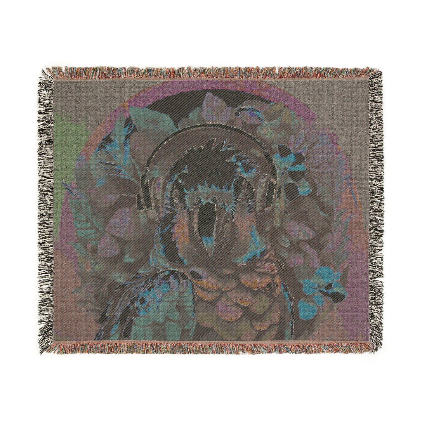 Woven Blanket, 3 Sizes - Tropical Home Decor / Rockin' Out Parrot