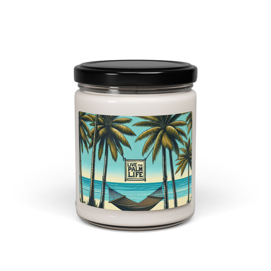 Scented Soy Candle, 9oz, Hammock on the Beach, Teal