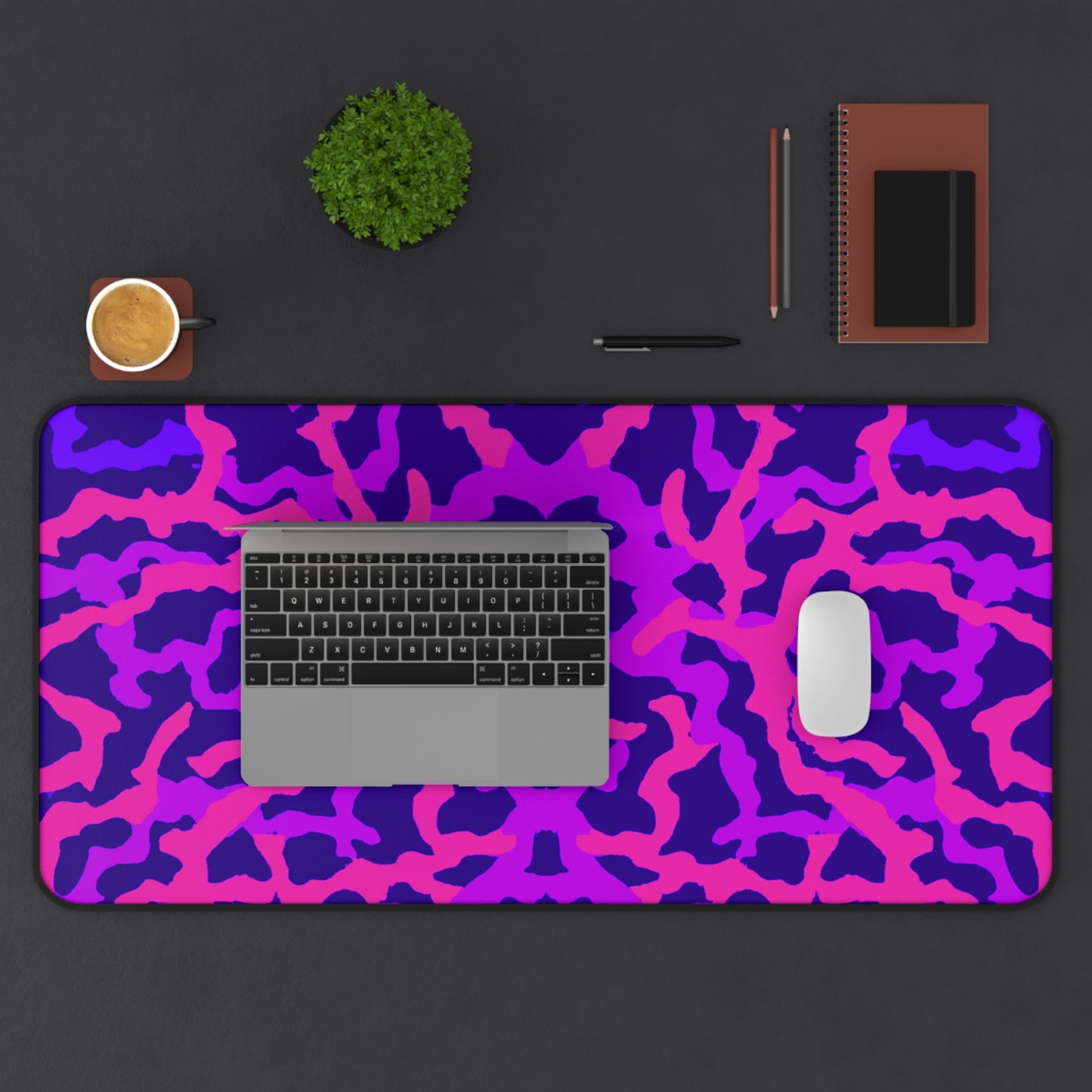 Tropical Mouse Pad/Desk Mat, 3 Sizes - Perfect for Home Office / Coral Threads, Heatwave