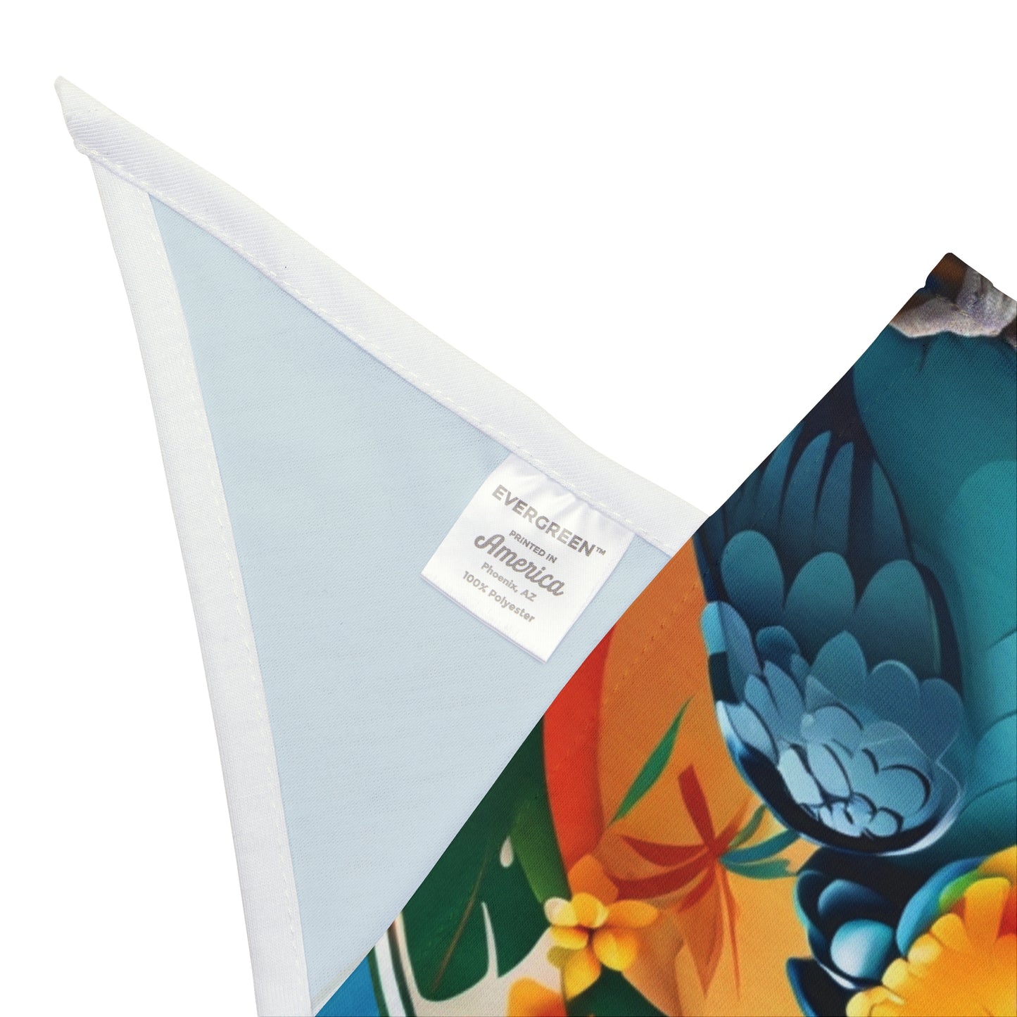 Turquoise Parrot Friend Tropical Pet Bandana, 2 Sizes - Stylish accessory for dogs & cats