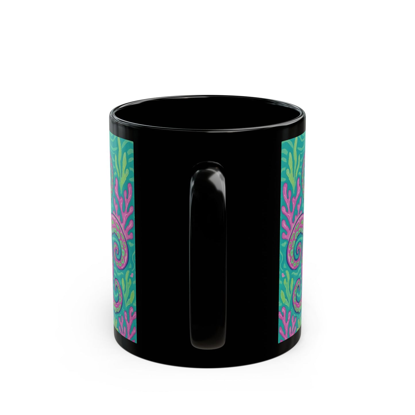 Black Coffee Mug - Purple Kraken Joe