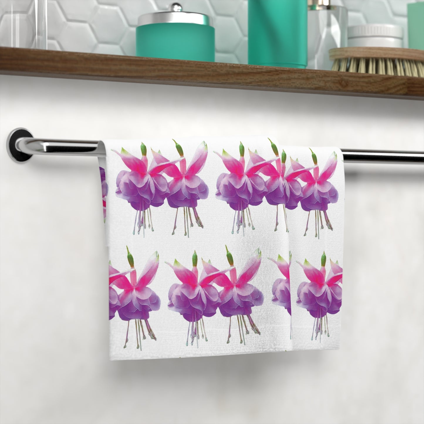 Face Towel - Two Fuchsias