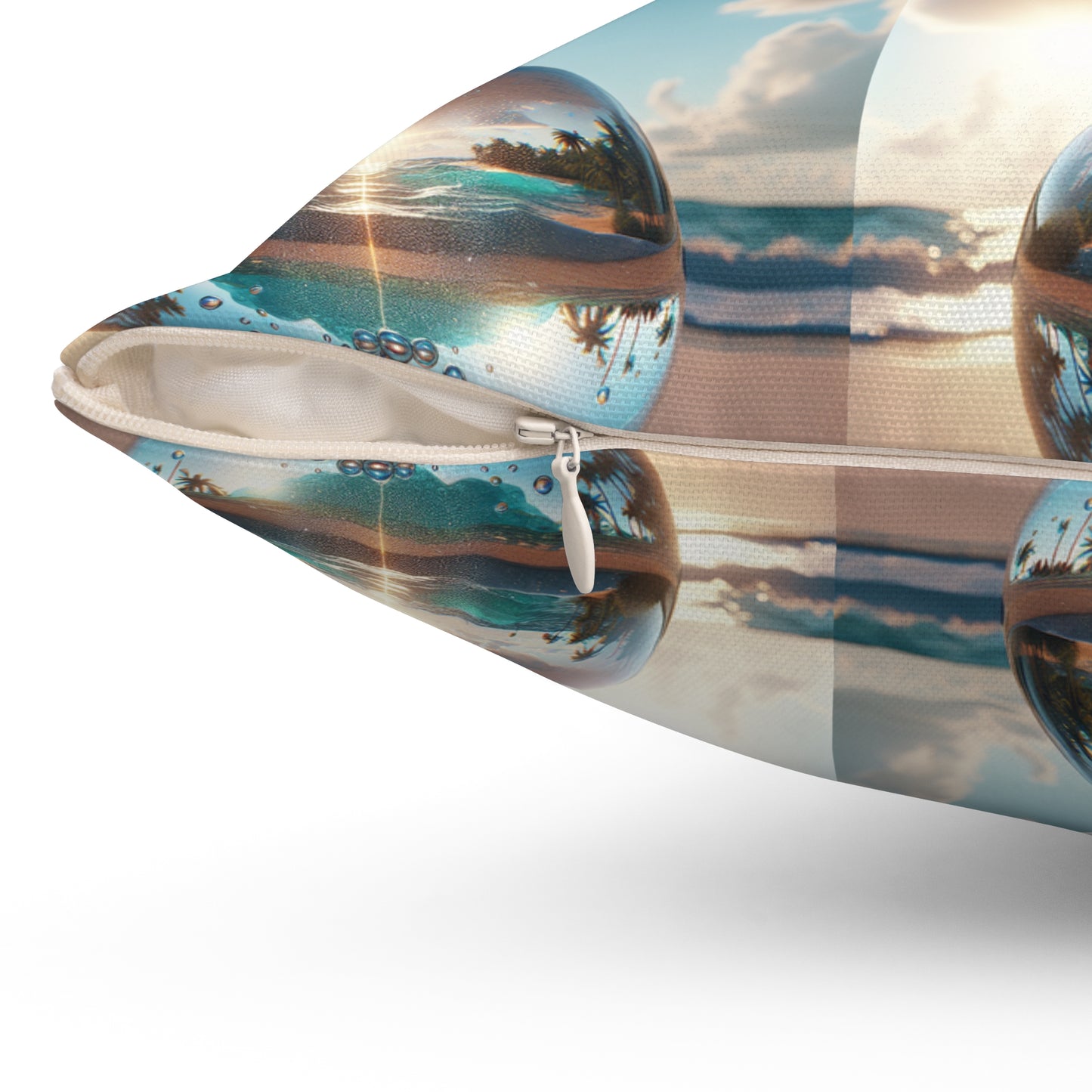 Decorative Pillow - Accent Cushion, 4 Sizes / Beach Illusion Ball