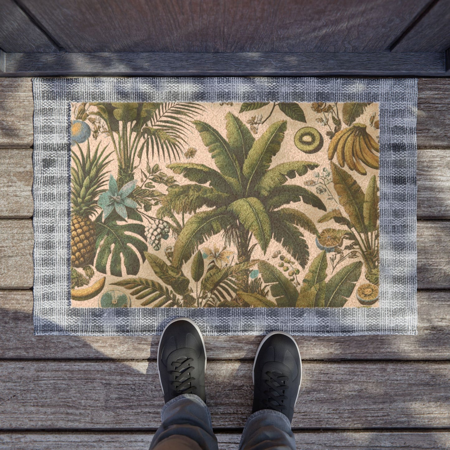 Tropical Doormat - Vibrant Coconut Fiber Entrance Mat / More Tropical Fruit