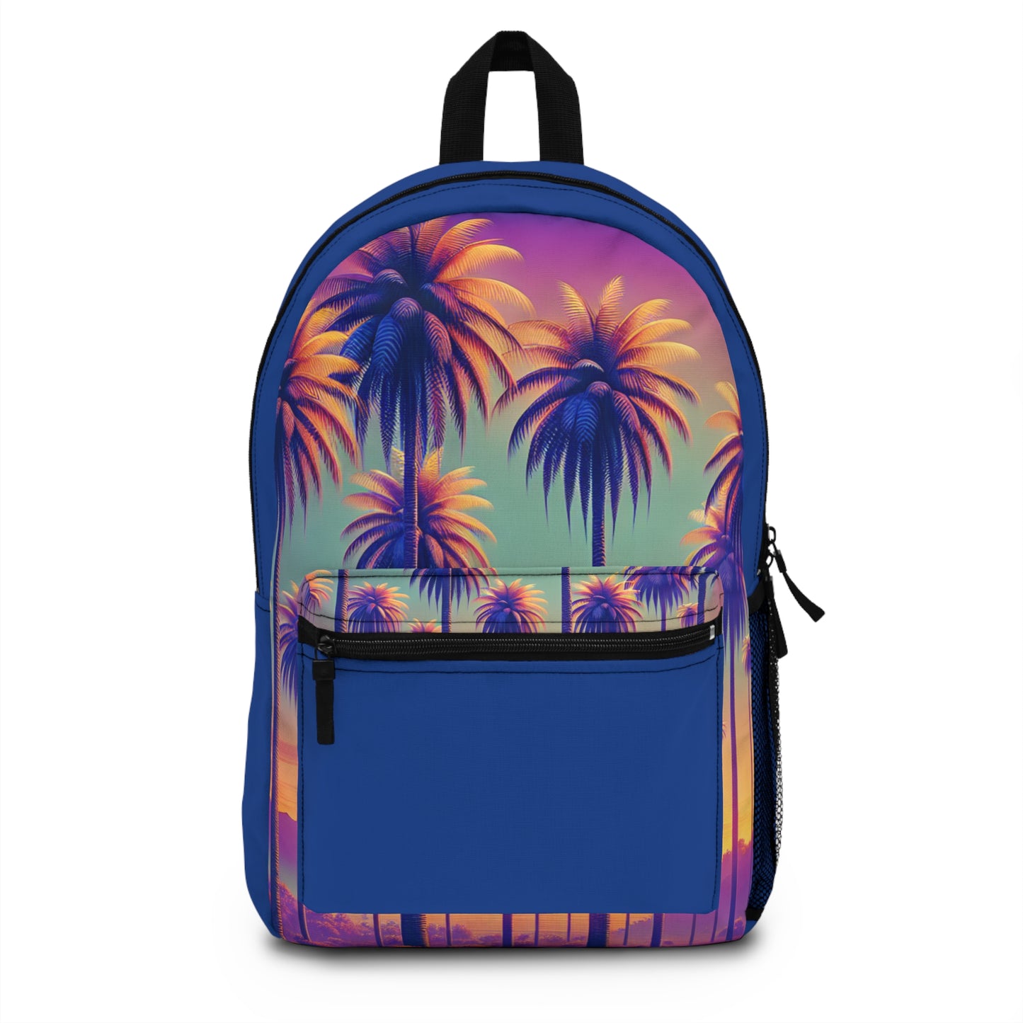 Tropical Backpack  / Sunset Palms, Purple